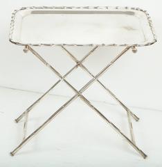 Silver Plate Dessert Tray on Stand