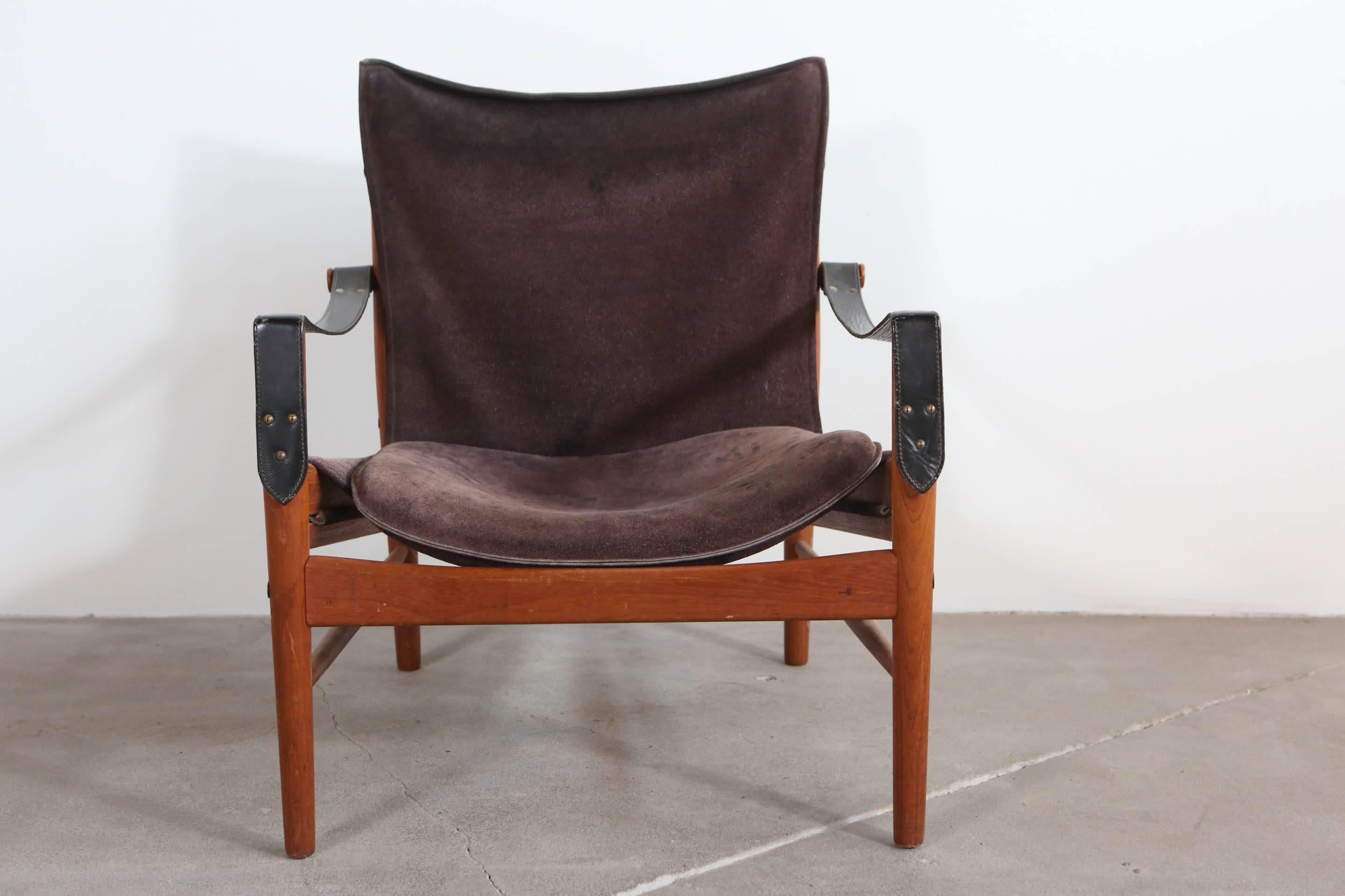 Mid-Century Modern Pair of Hans Olsen Safari Chairs