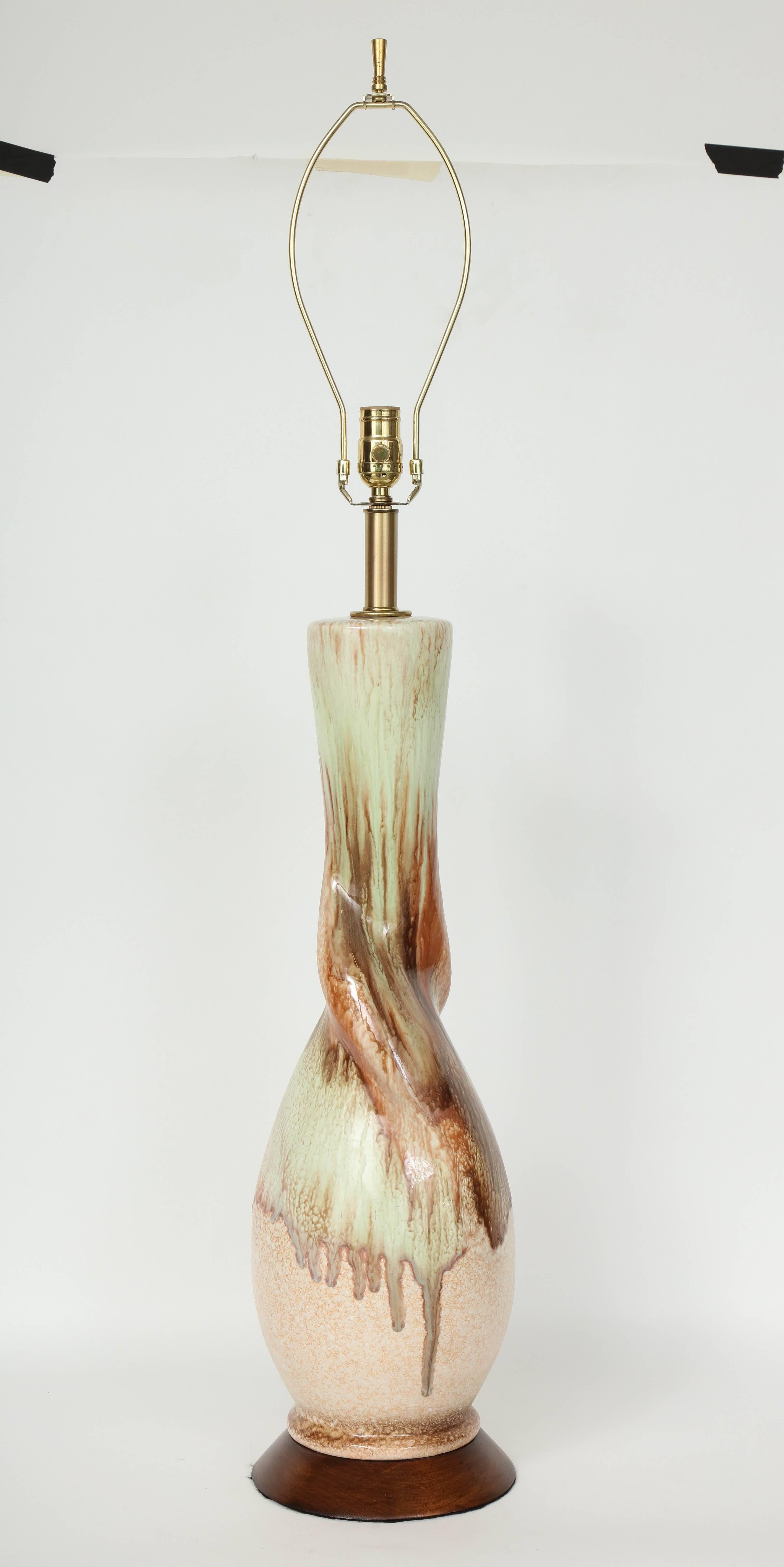 Italian Drip Glaze Twist Ceramic Lamps 1