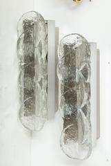Pair of Scavo Clear Glass Sconces by Kalmar, 1 of 2 pairs