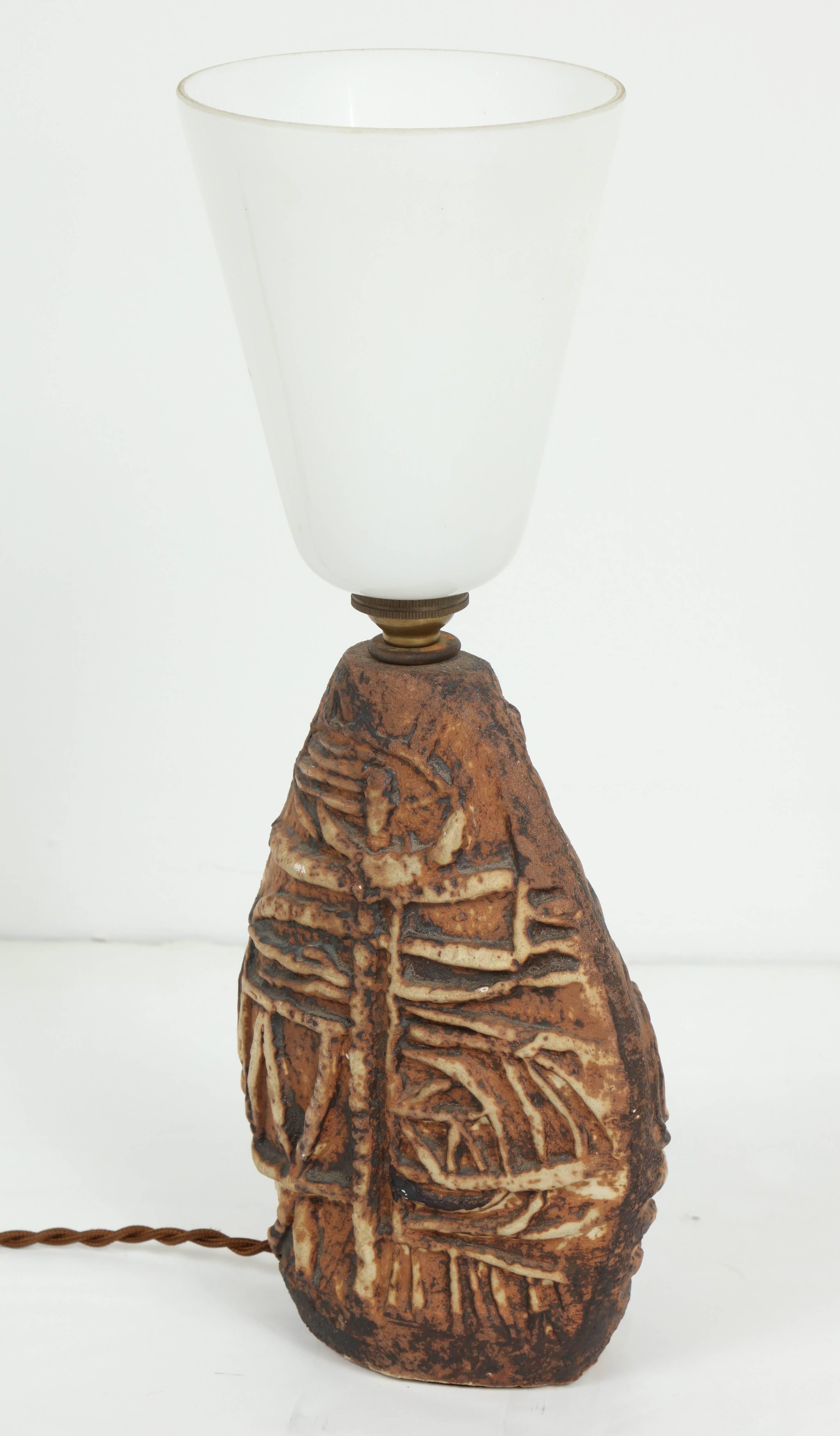 French Stoneware Lamp 1