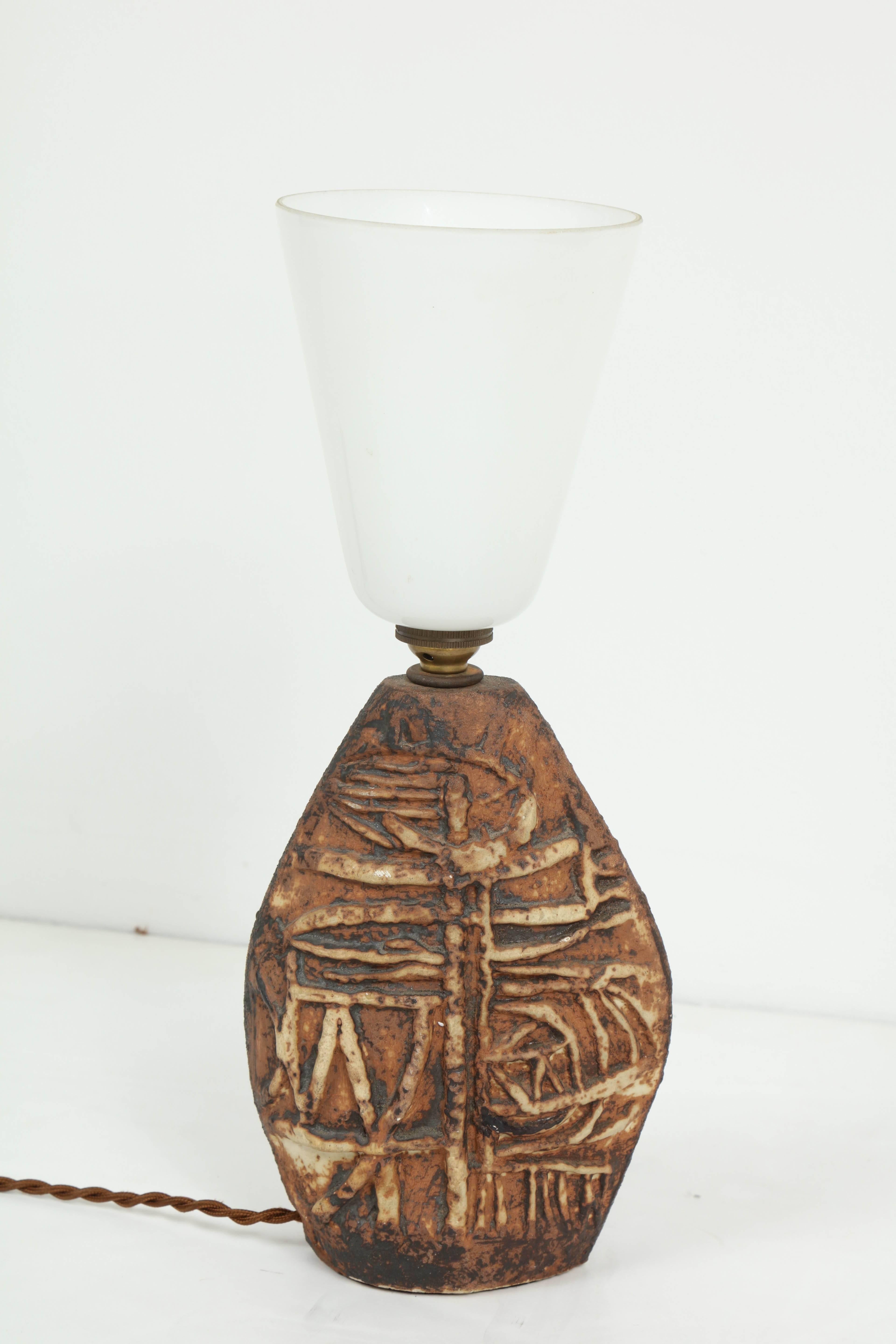 French Stoneware Lamp 2