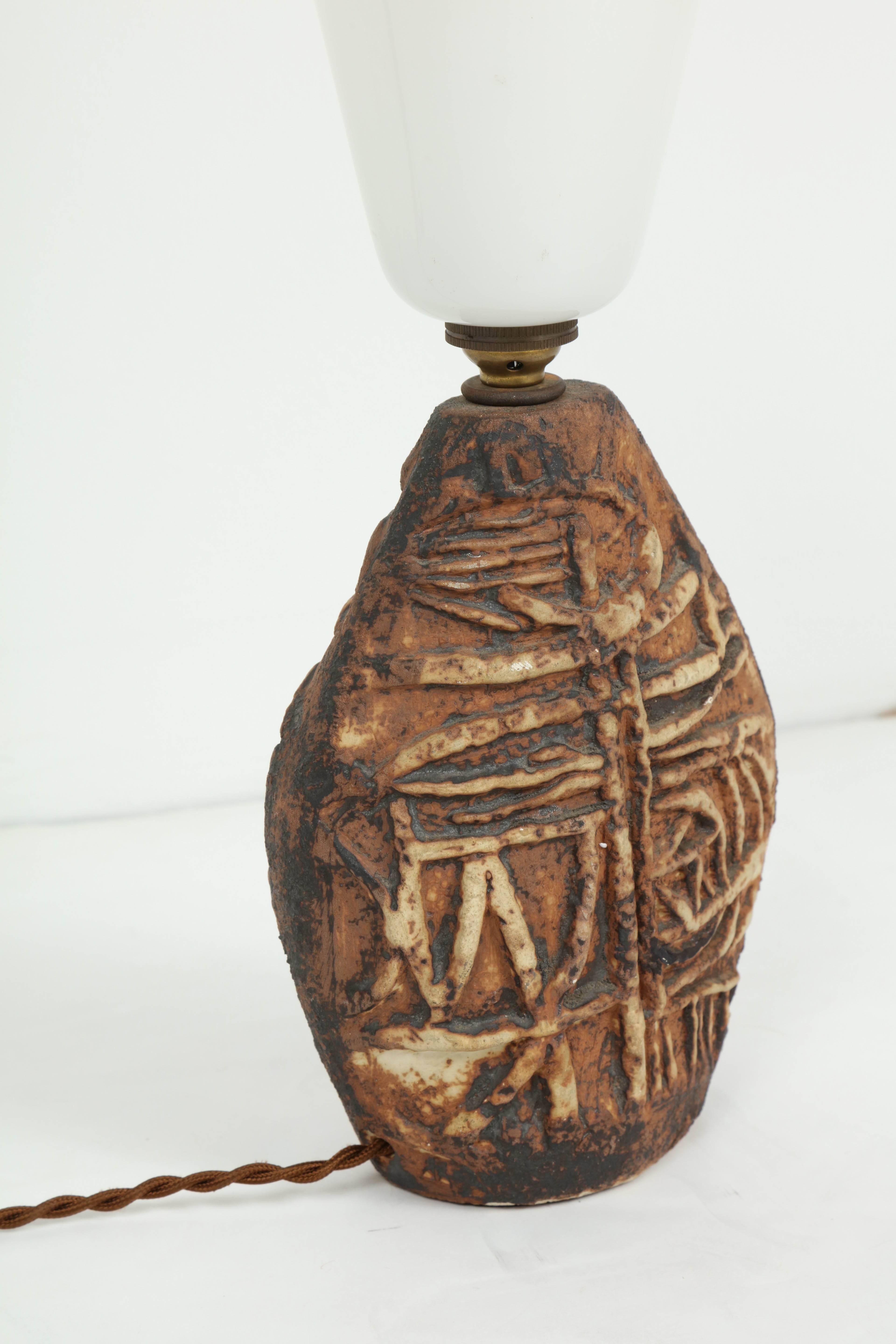 French Stoneware Lamp 4