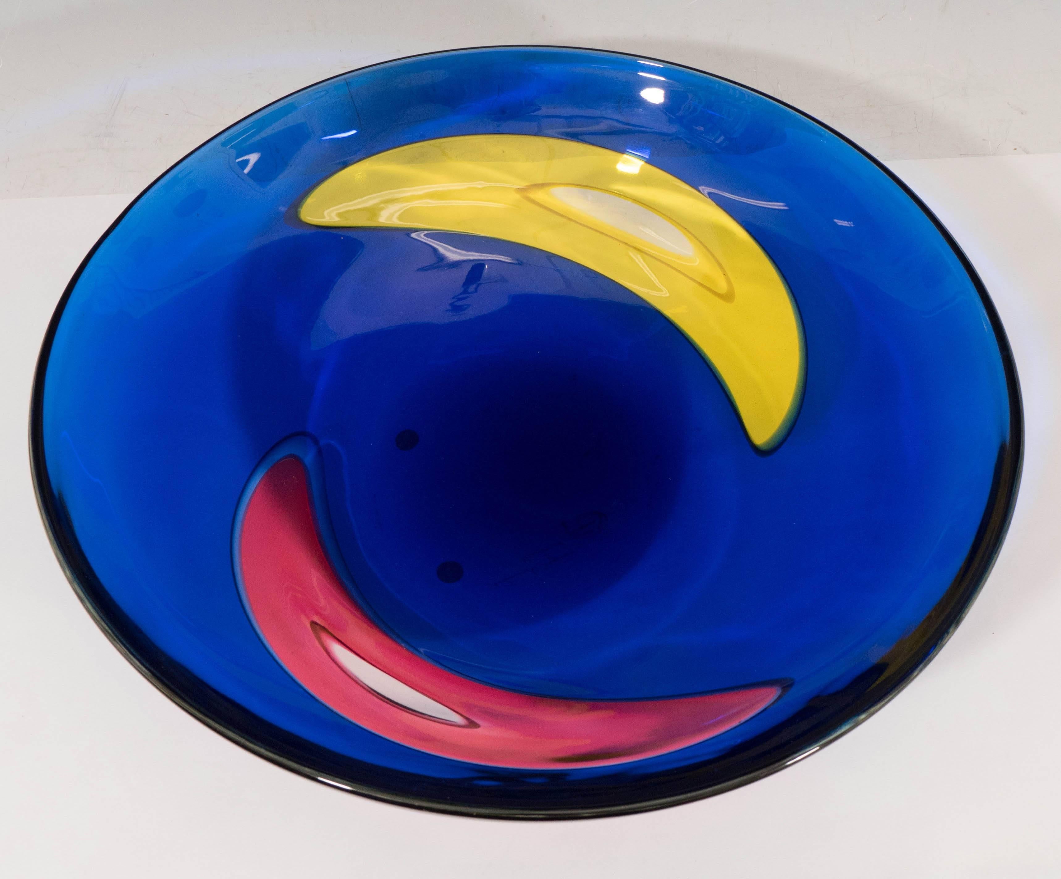 Italian Archimede Seguso 'Carnevale' Murano Glass Bowl for Tiffany