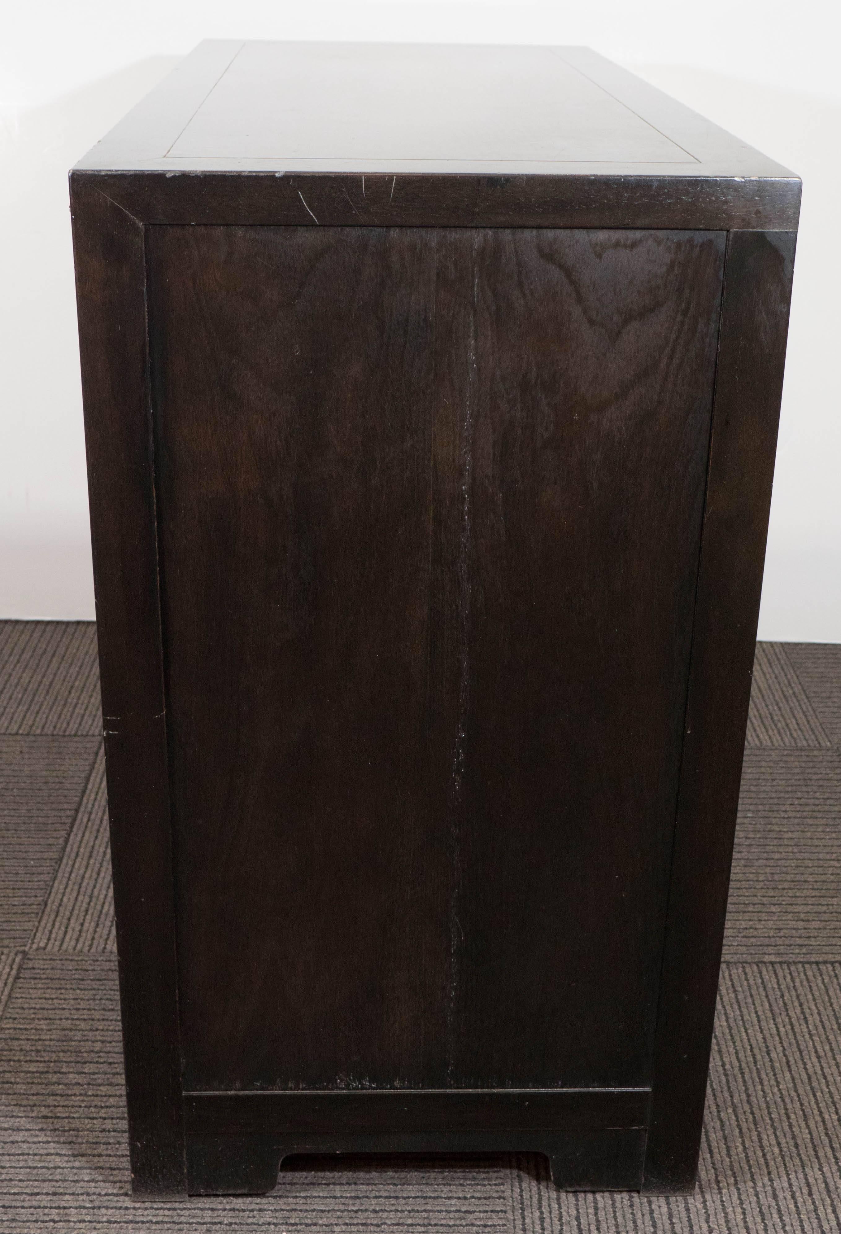 Wood Baker Asian Inspired Ebonized Cabinet