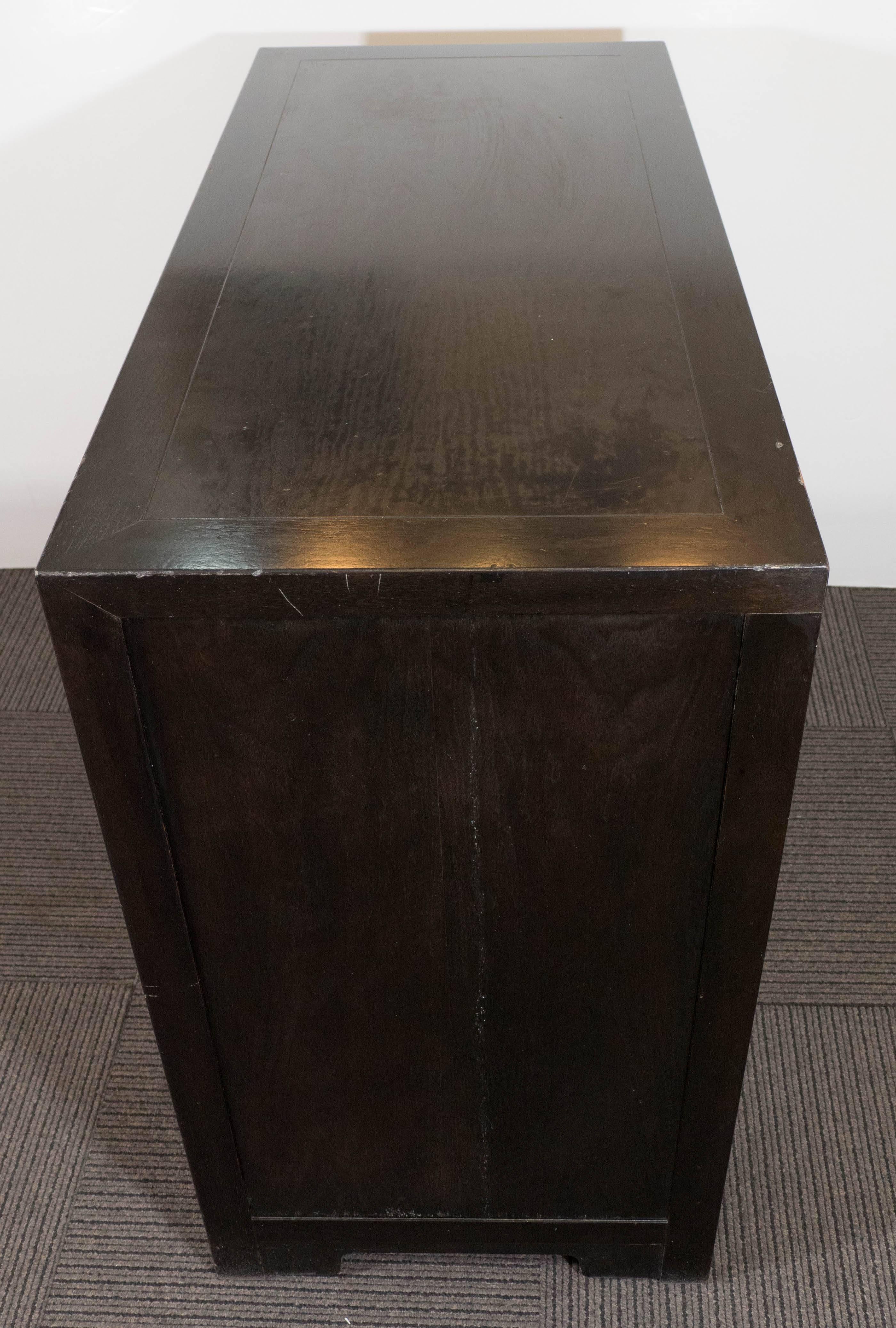 Baker Asian Inspired Ebonized Cabinet 1