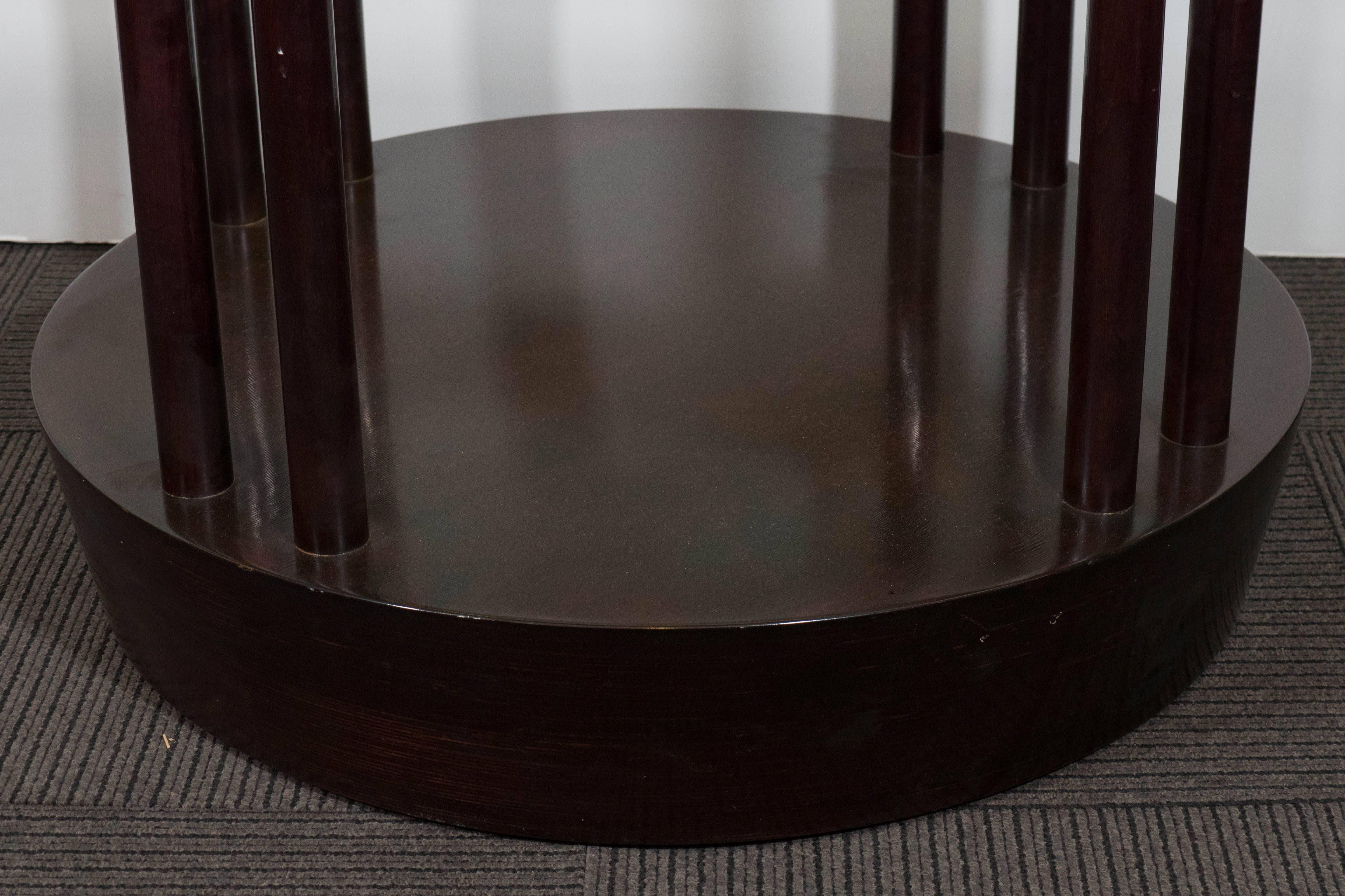 Wood Occasional Circular Table in the Manner of Josef Hoffmann