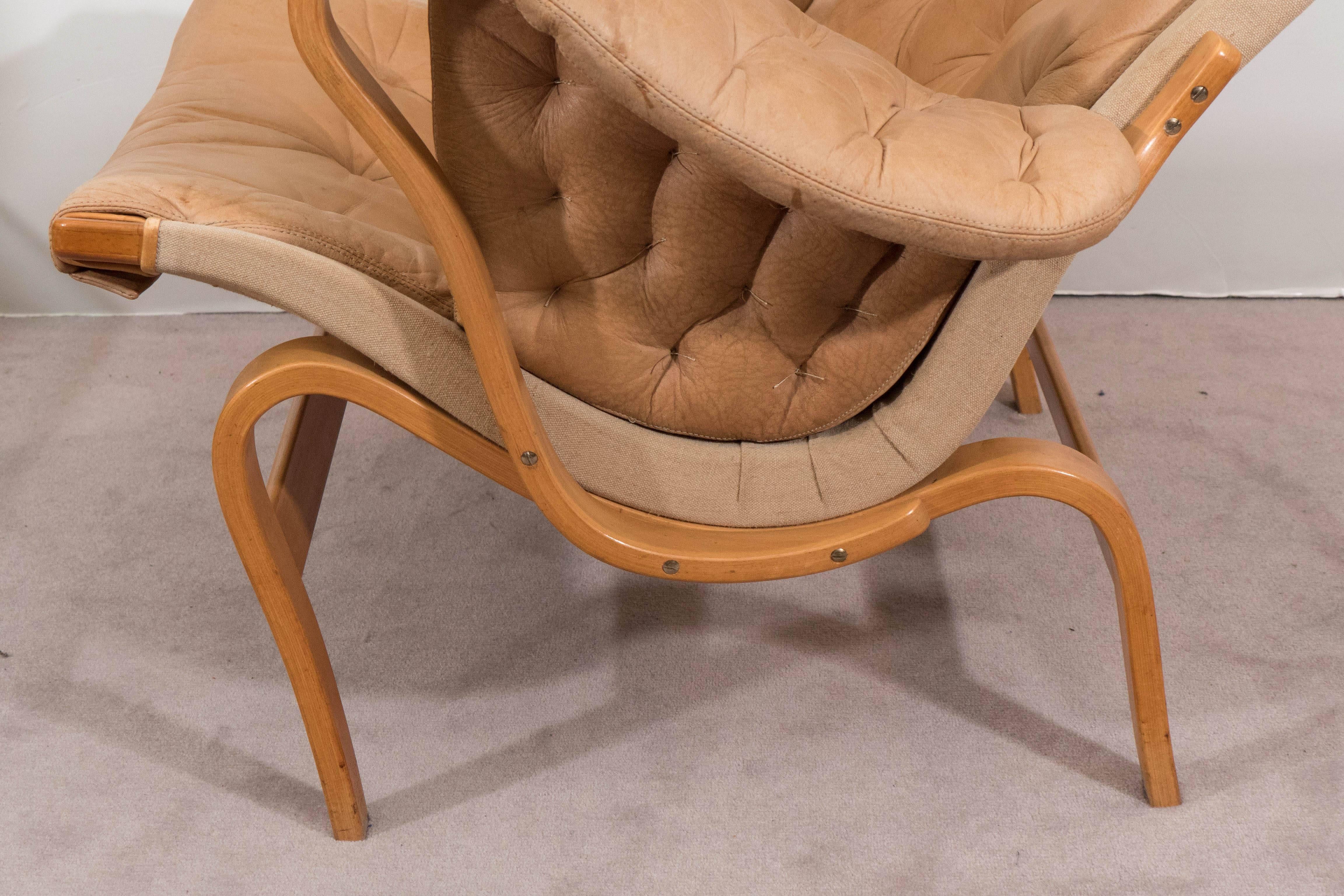 Swedish Bruno Mathsson 'Pernilla' Lounge Chair for DUX