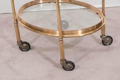 Rare Diminutive French Three-Tier Bar Cart in Gold Washed Brass