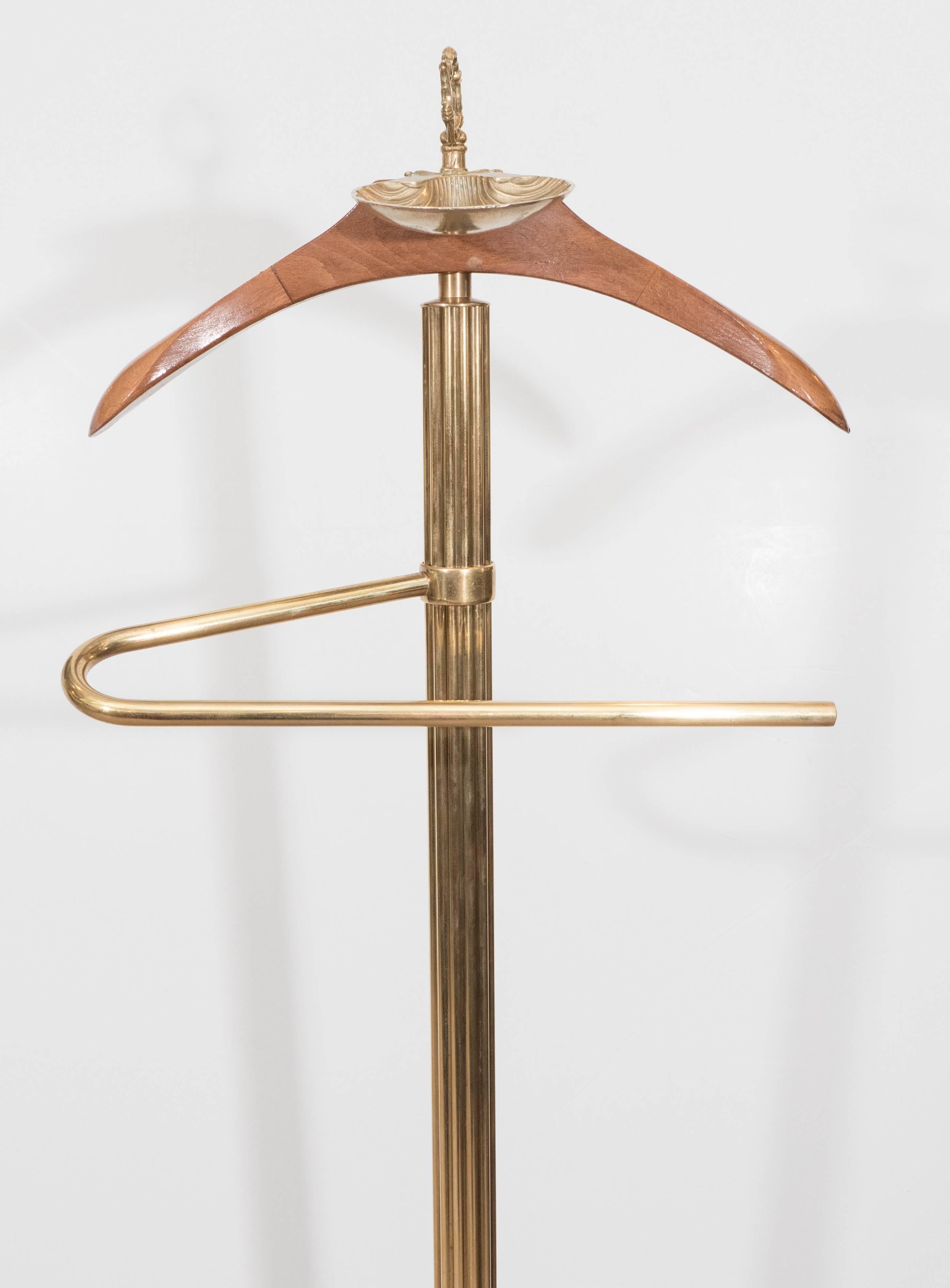 antique brass valet stand