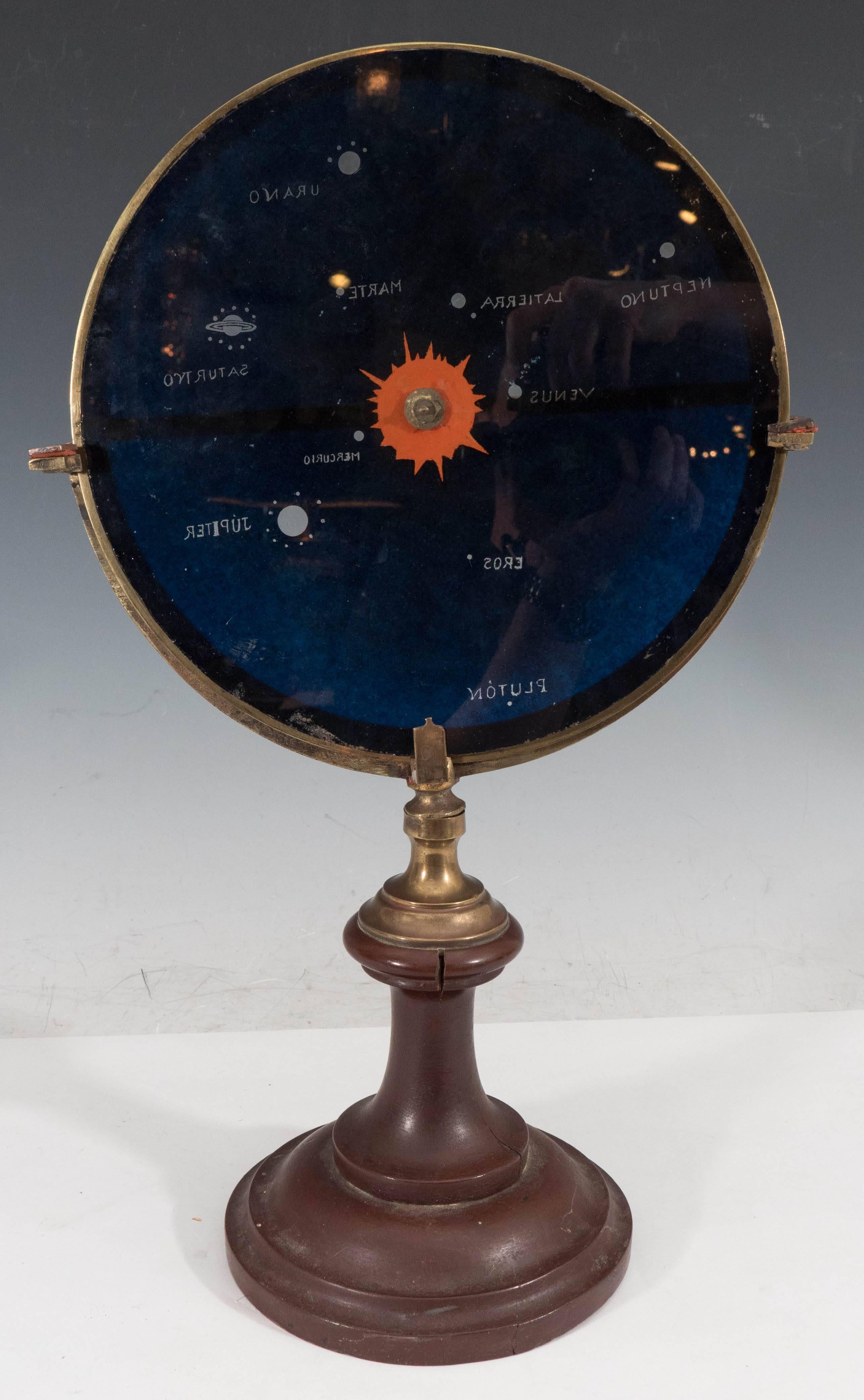 Spanish Hand-Painted Glass Astrolabe 2