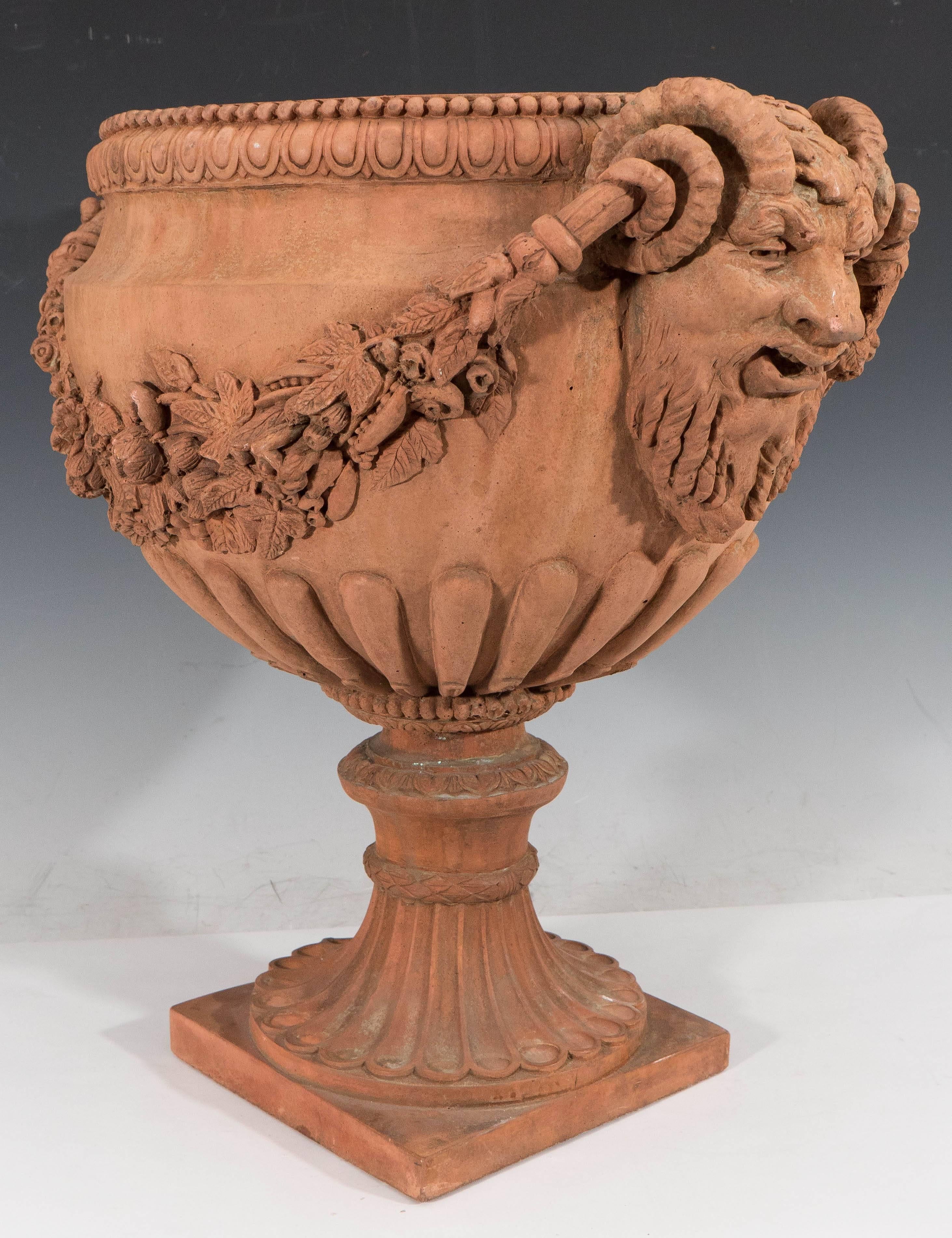 Pair of Italian Neoclassical Style Terracotta Planters 4