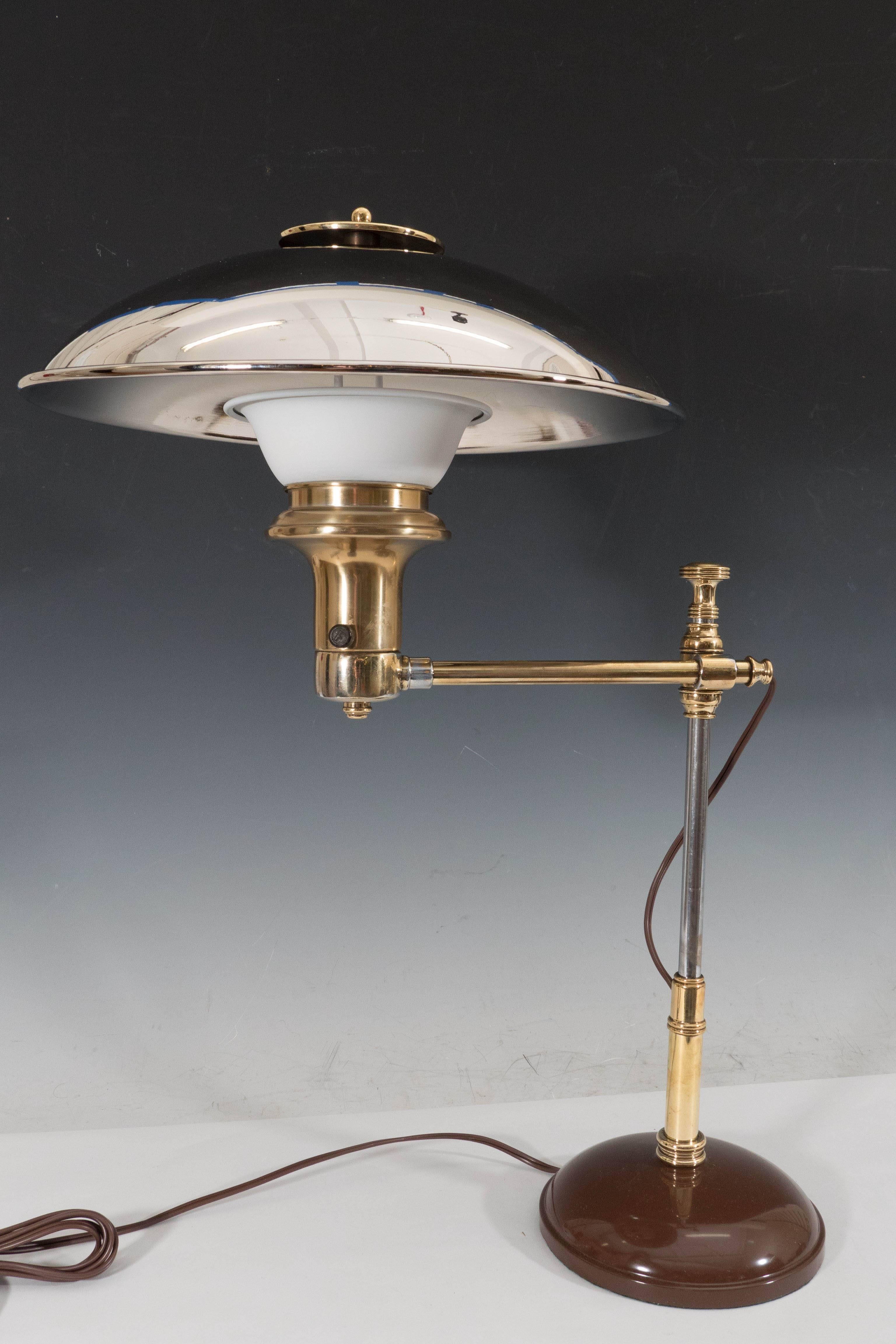 Scandinavian 1940s Table Lamp in Chrome-Plated Brass 1