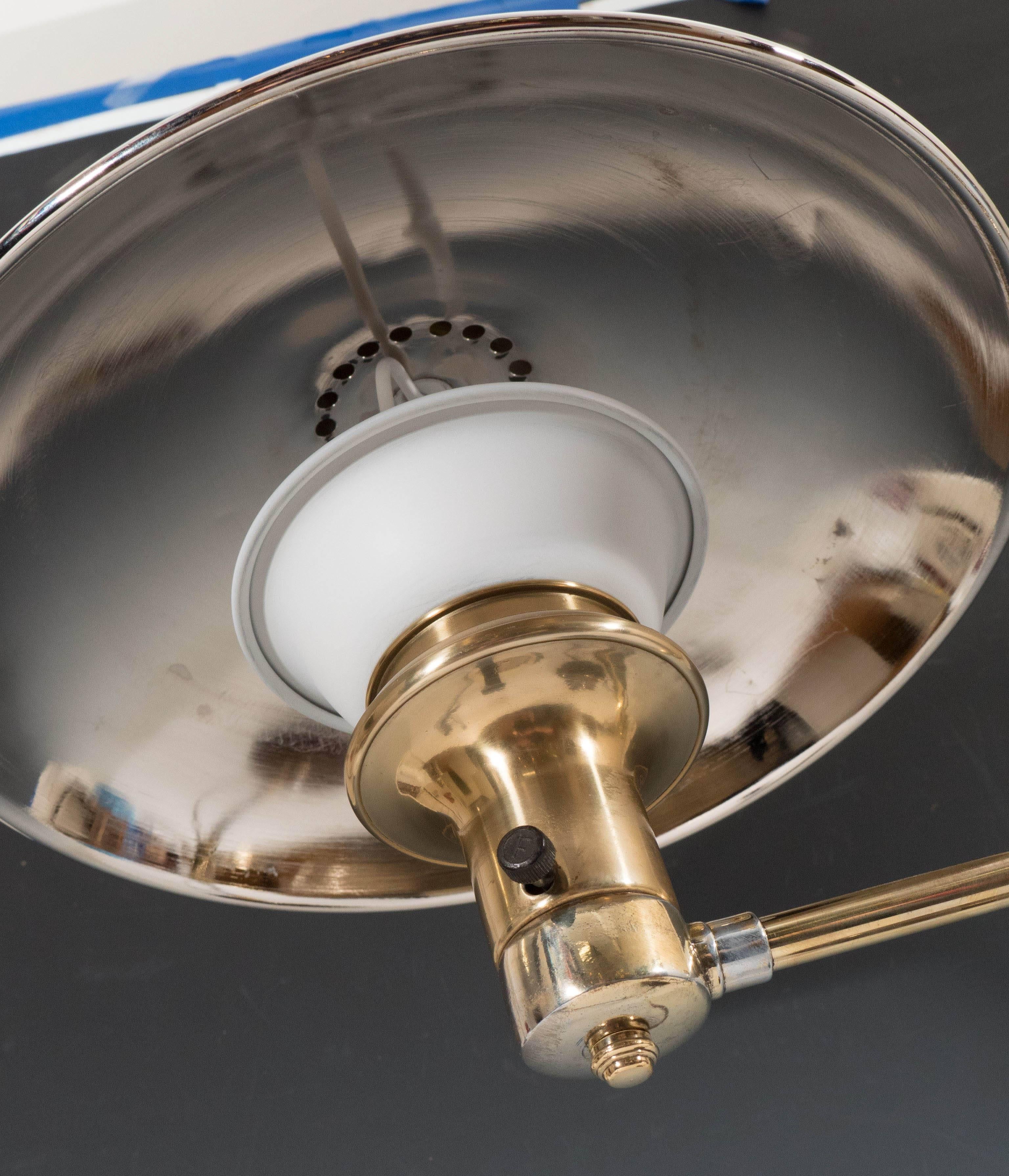 Scandinavian 1940s Table Lamp in Chrome-Plated Brass 3