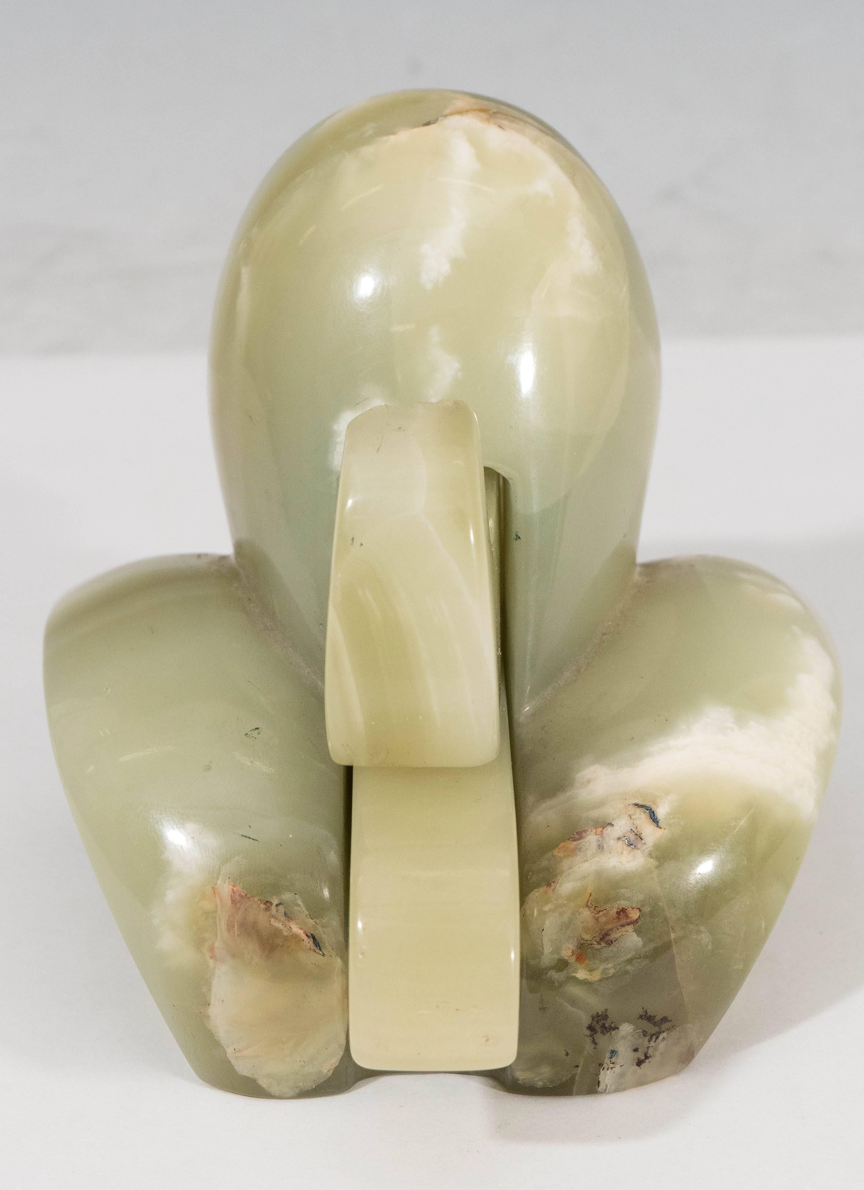 Polished Decorative Puzzle in Light Green Onyx For Sale