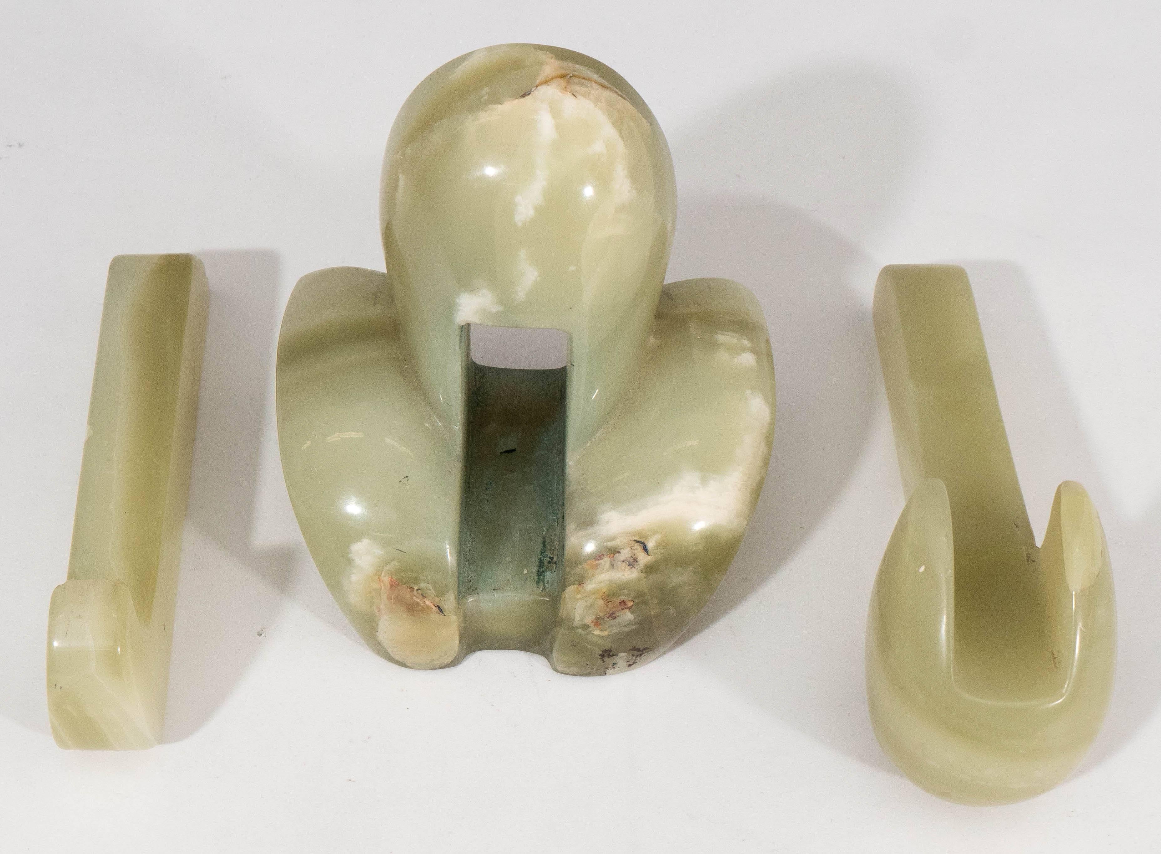 Decorative Puzzle in Light Green Onyx For Sale 4