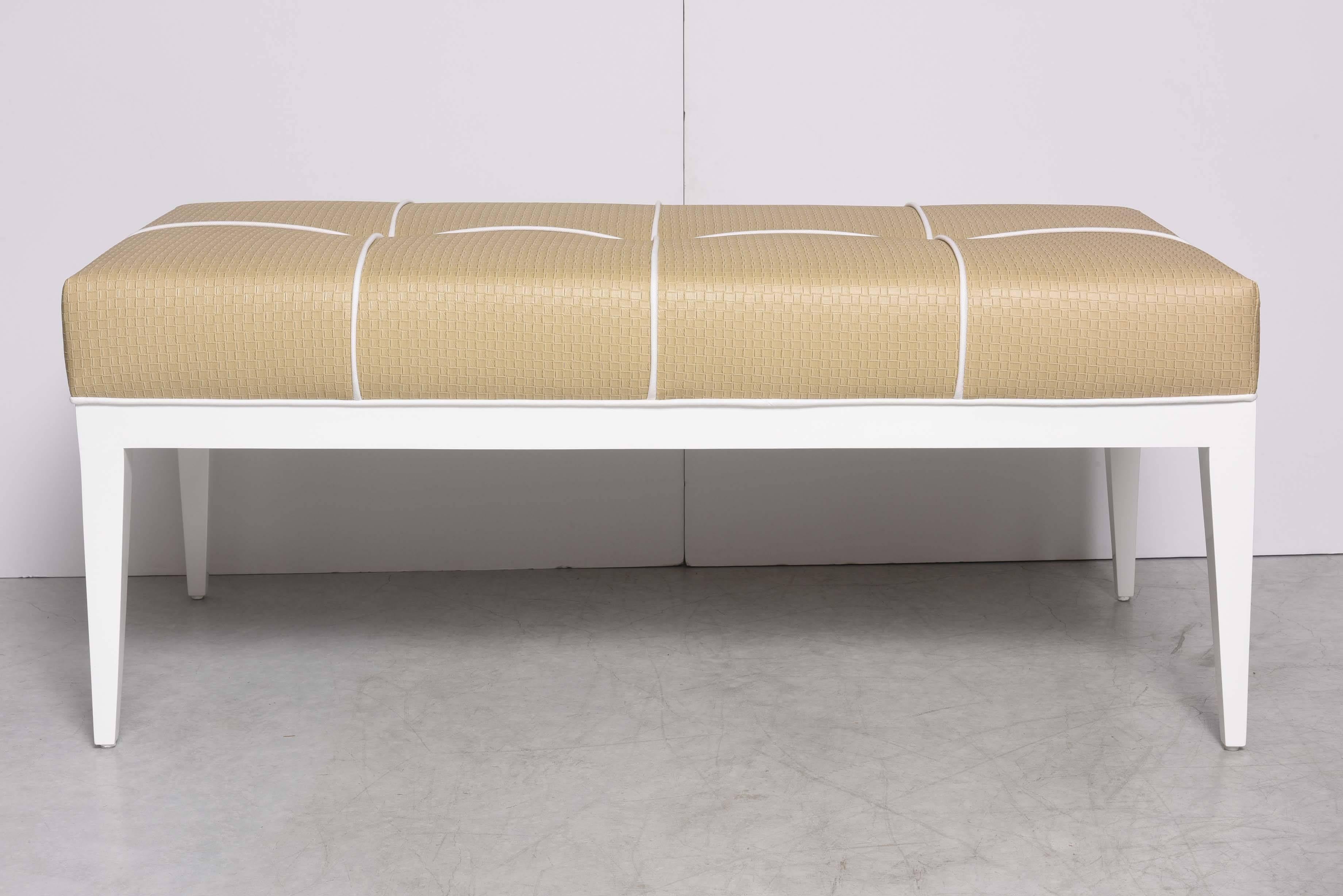 Hollywood Regency SALE! SALE! SALE! Studio-Built Bedroom Bench DESIGNED BY SUSANER beche, white 