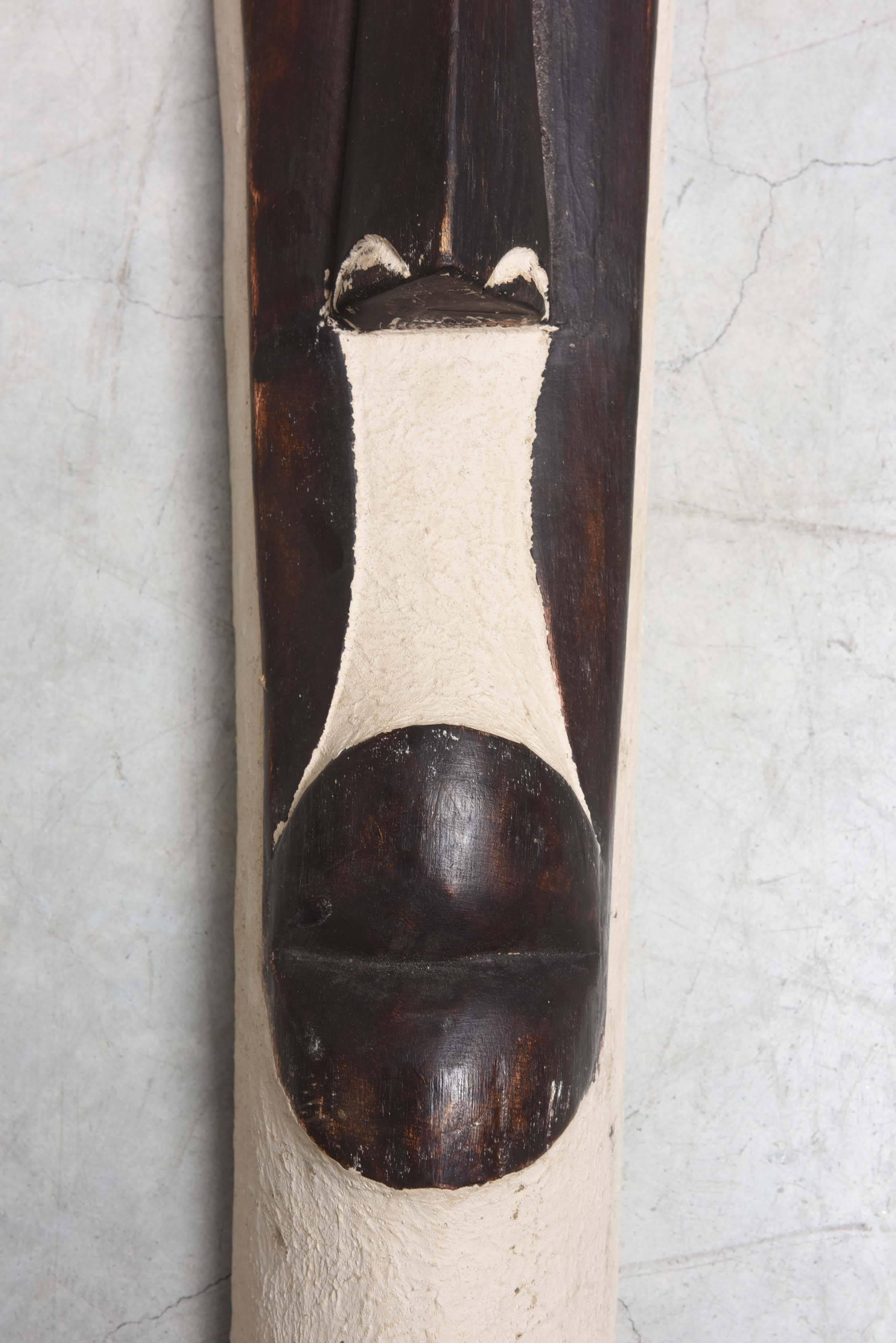 African Masks, Fang Tribe, Cameroon, Long Abstract Faces, Wall Hanging 1