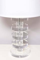 SALE! SALE!SALE! Karl Springer Style, Huge Lucite Lamps, Vintage, Chunky Lucite