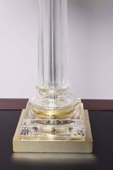 SALE! SALE! SALE! Vintage, Hollywood Glam Tall Crystal and Brass Lamps w.shades