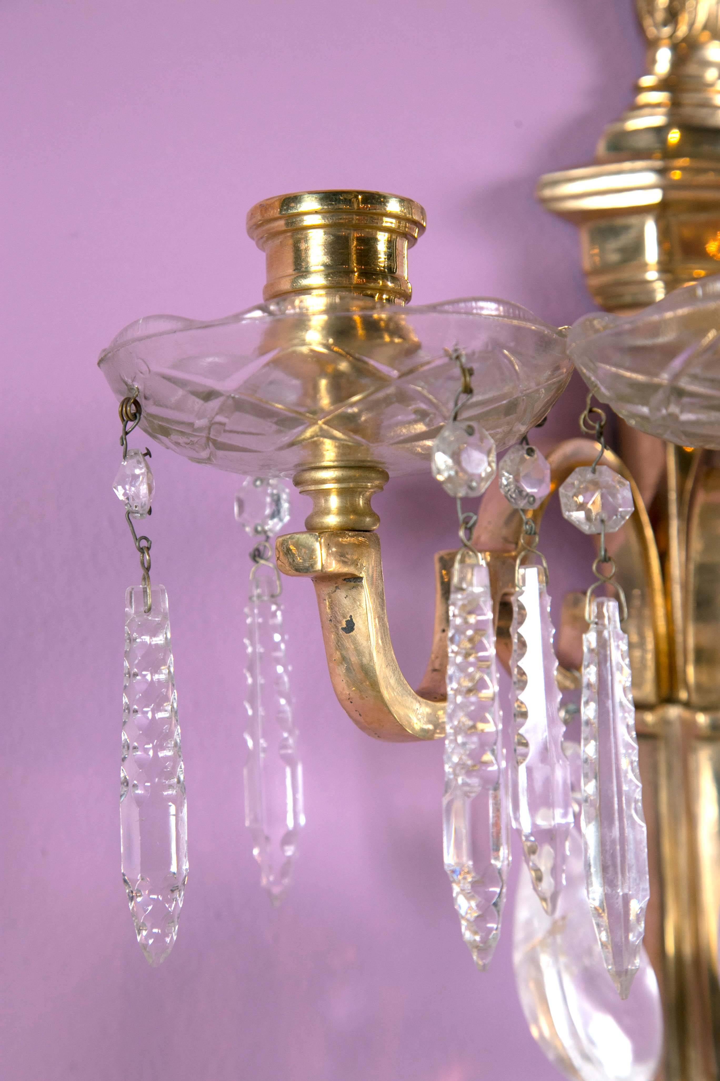 Caldwell Sconces with Rock Crystal For Sale 2