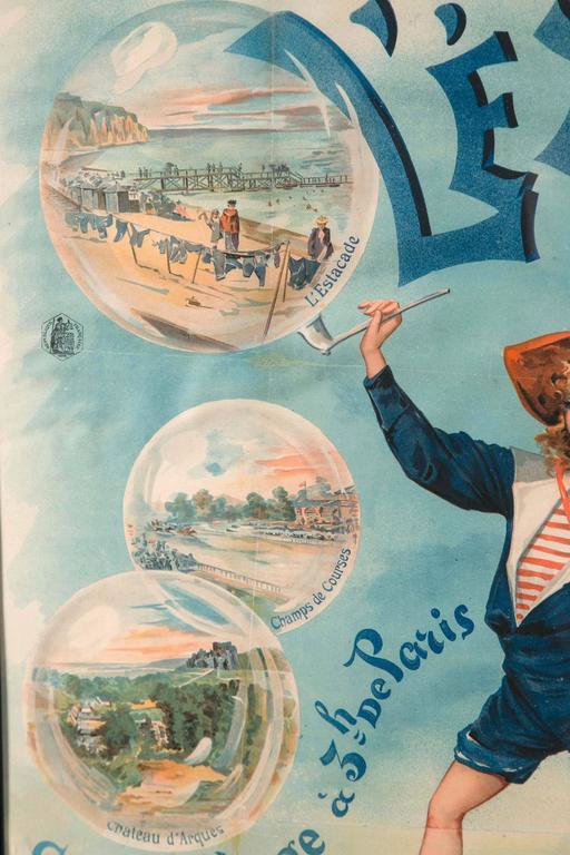 Antique French Poster For Sale at 1stDibs