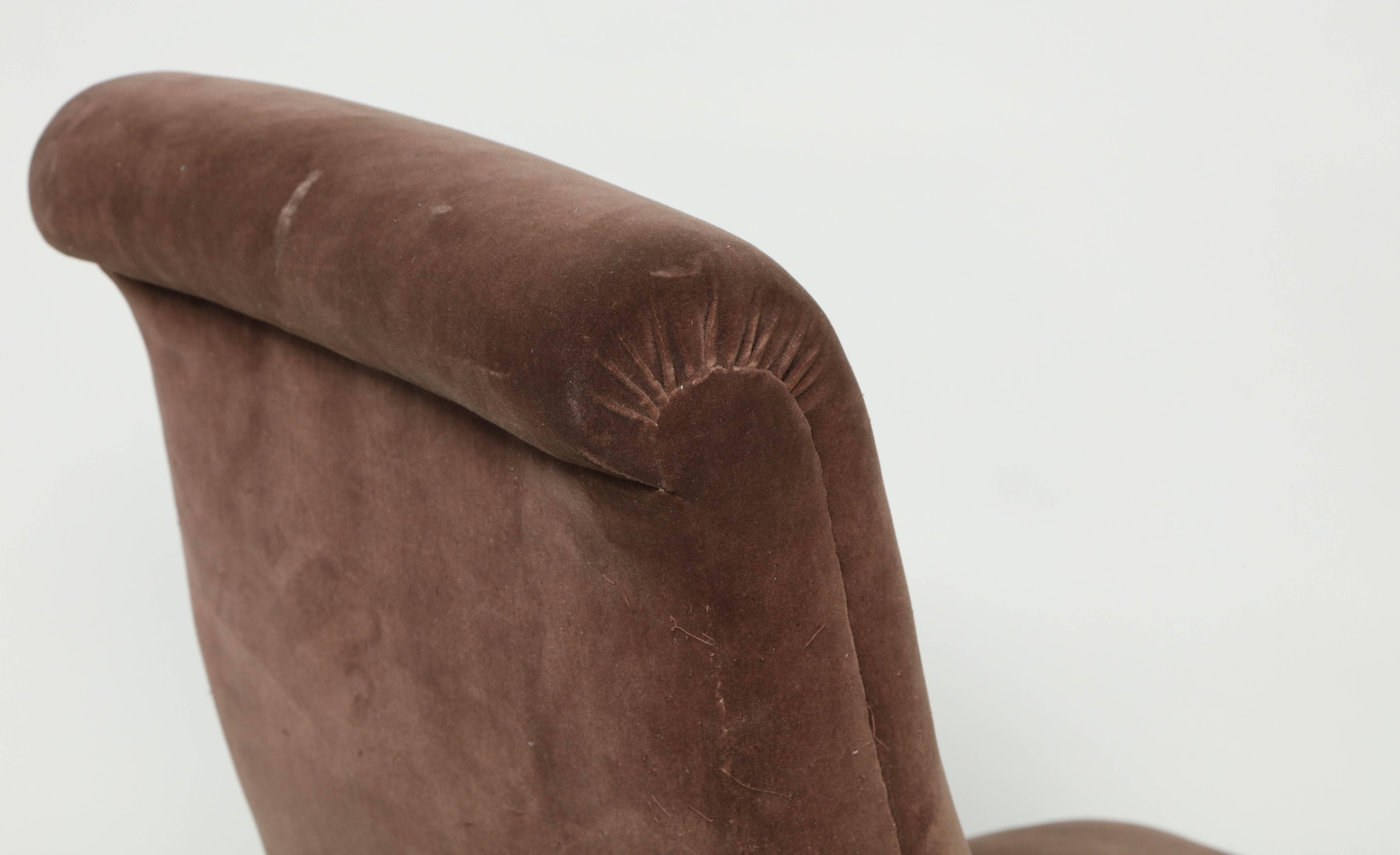 Walnut Edwardian Slipper Chair