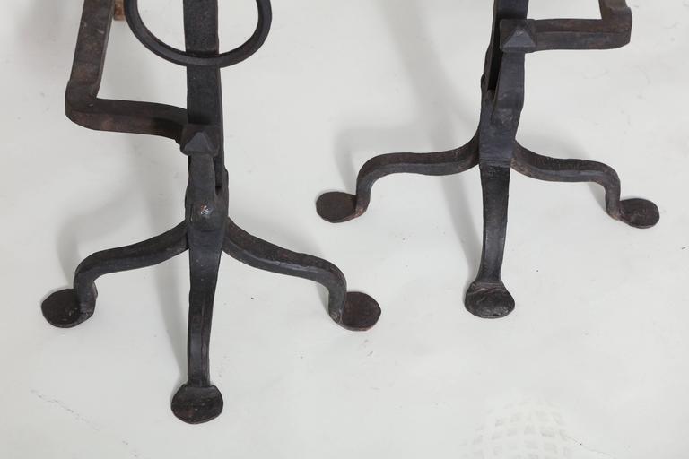 Large Pair of Federal Style Andirons at 1stDibs