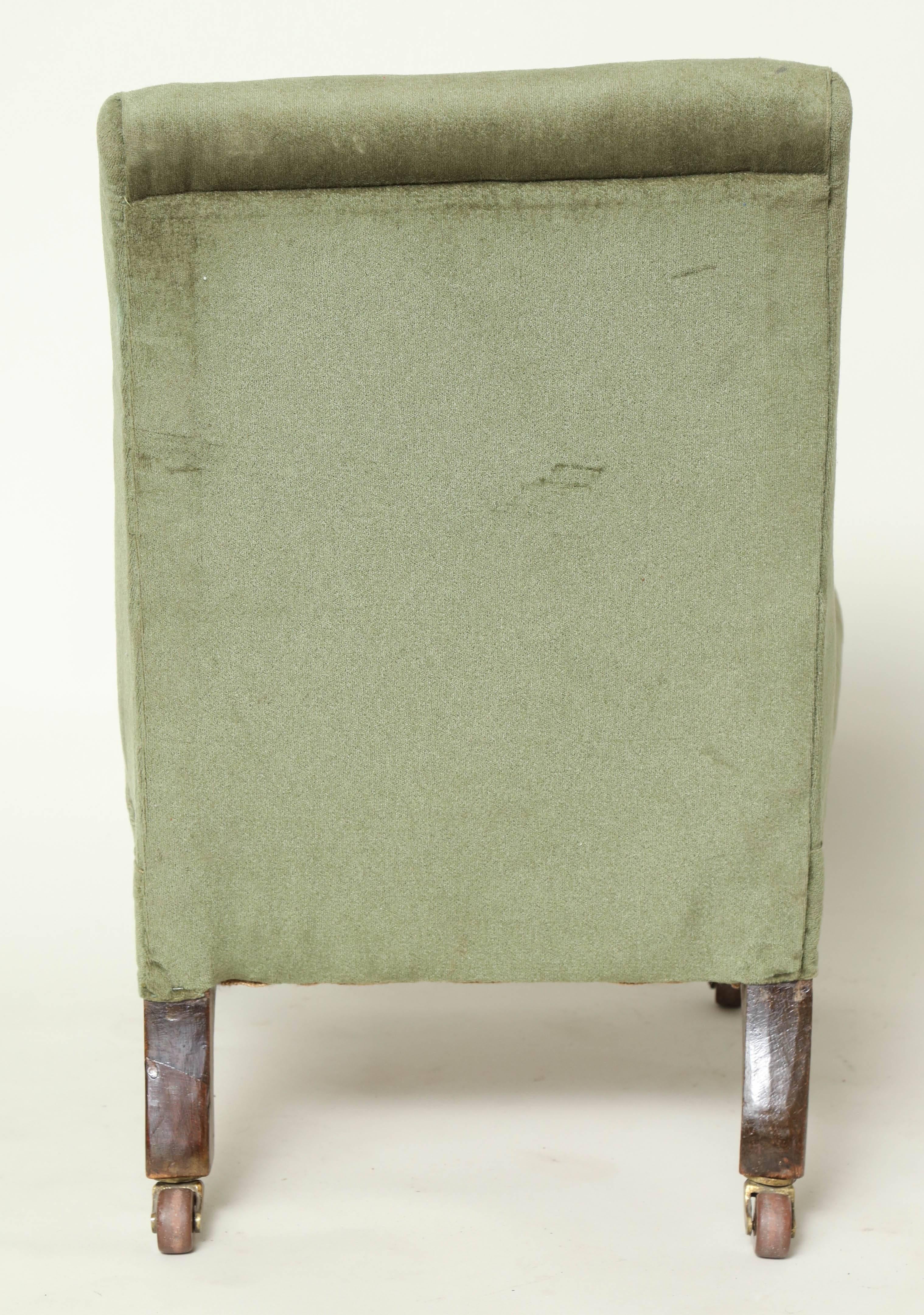 Edwardian Upholstered Slipper Chair 1