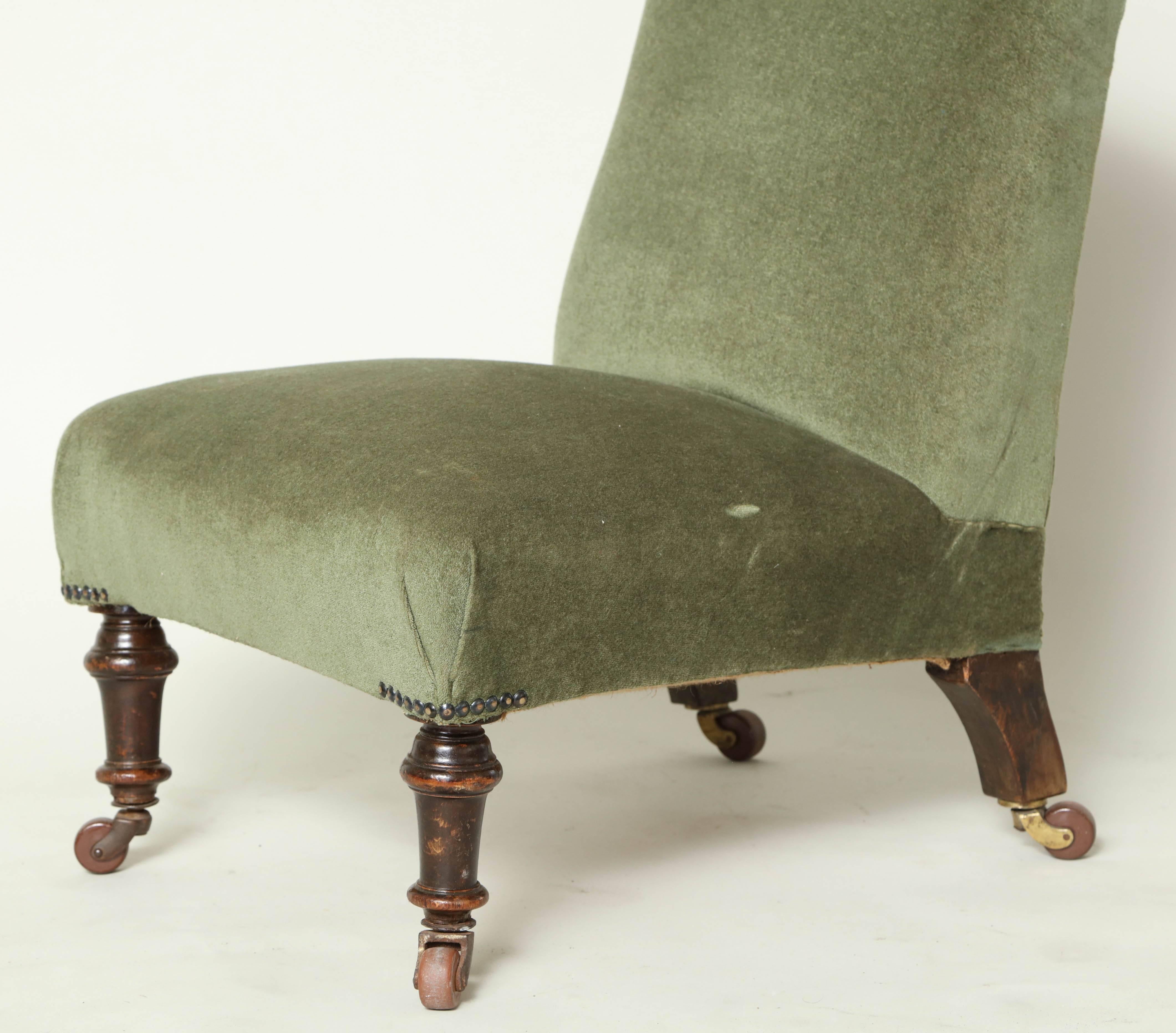 Edwardian Upholstered Slipper Chair 2
