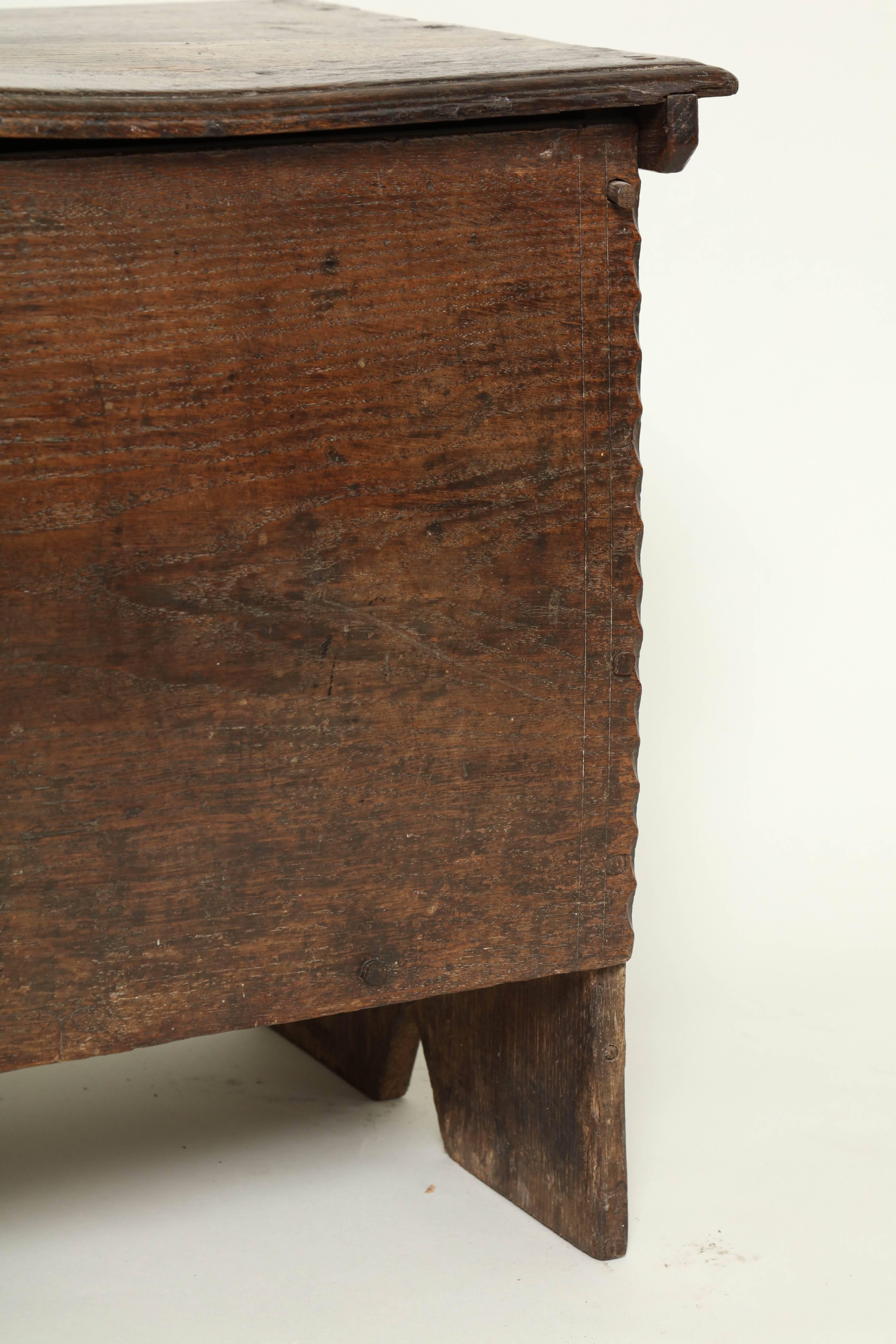 18th Century Oak Six Plank Coffer 2