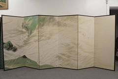 Six Panel Japanese Folding Screen