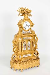 Napoleon III French Ormolu Bronze Opaline-Mounted Clock for Ottoman Turkish