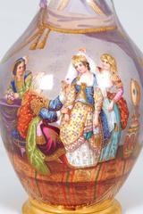 French Hand-Painted Porcelain Vase for the Turkish Ottoman Market / Orientalist