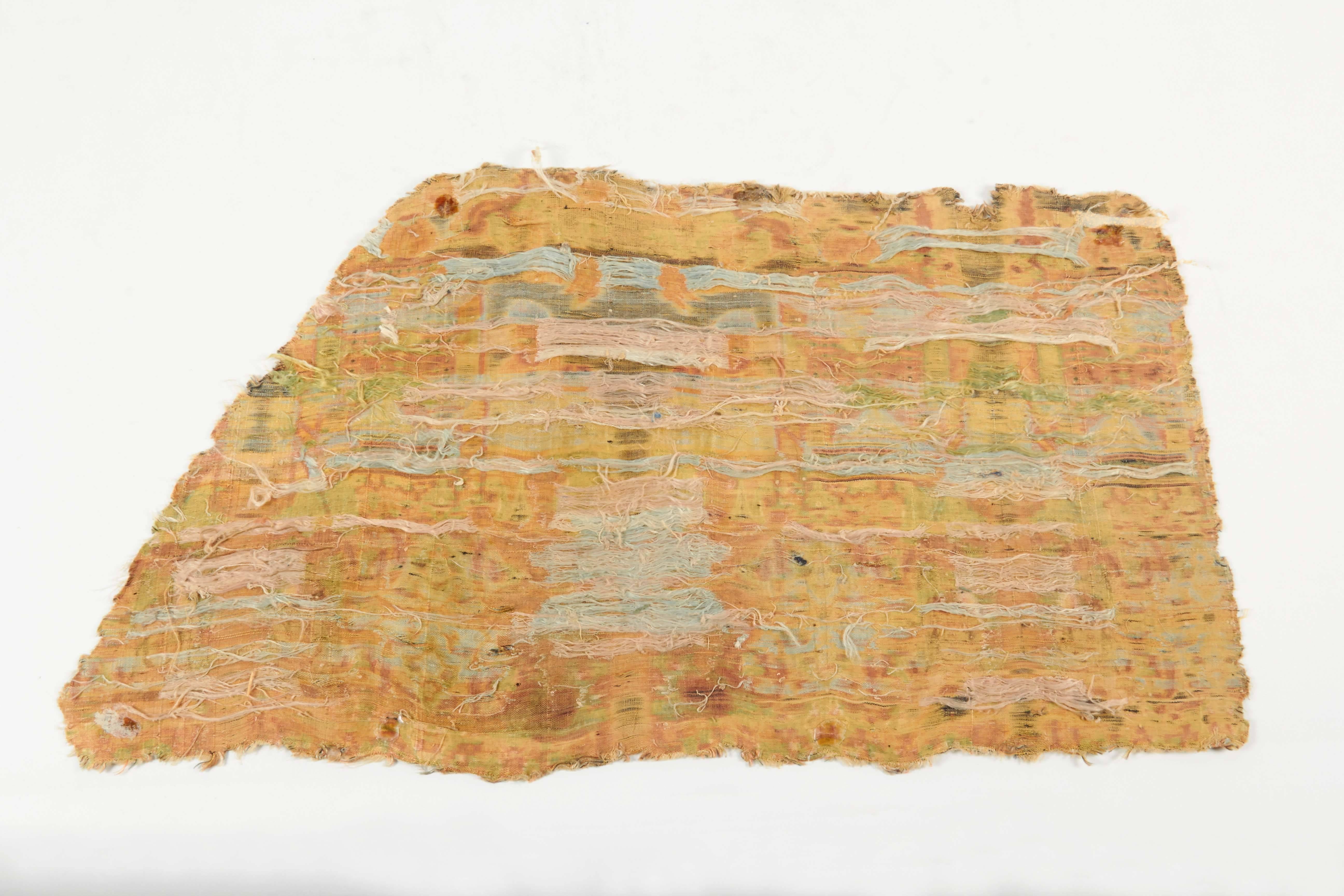 Rare Islamic Persian Safavid Silk Lampas Textile Fragment, Safavid Dynasty 3