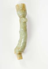 Pair of Early Qing Dynasty Chinese "Mughal Indian" Jade Candlesticks