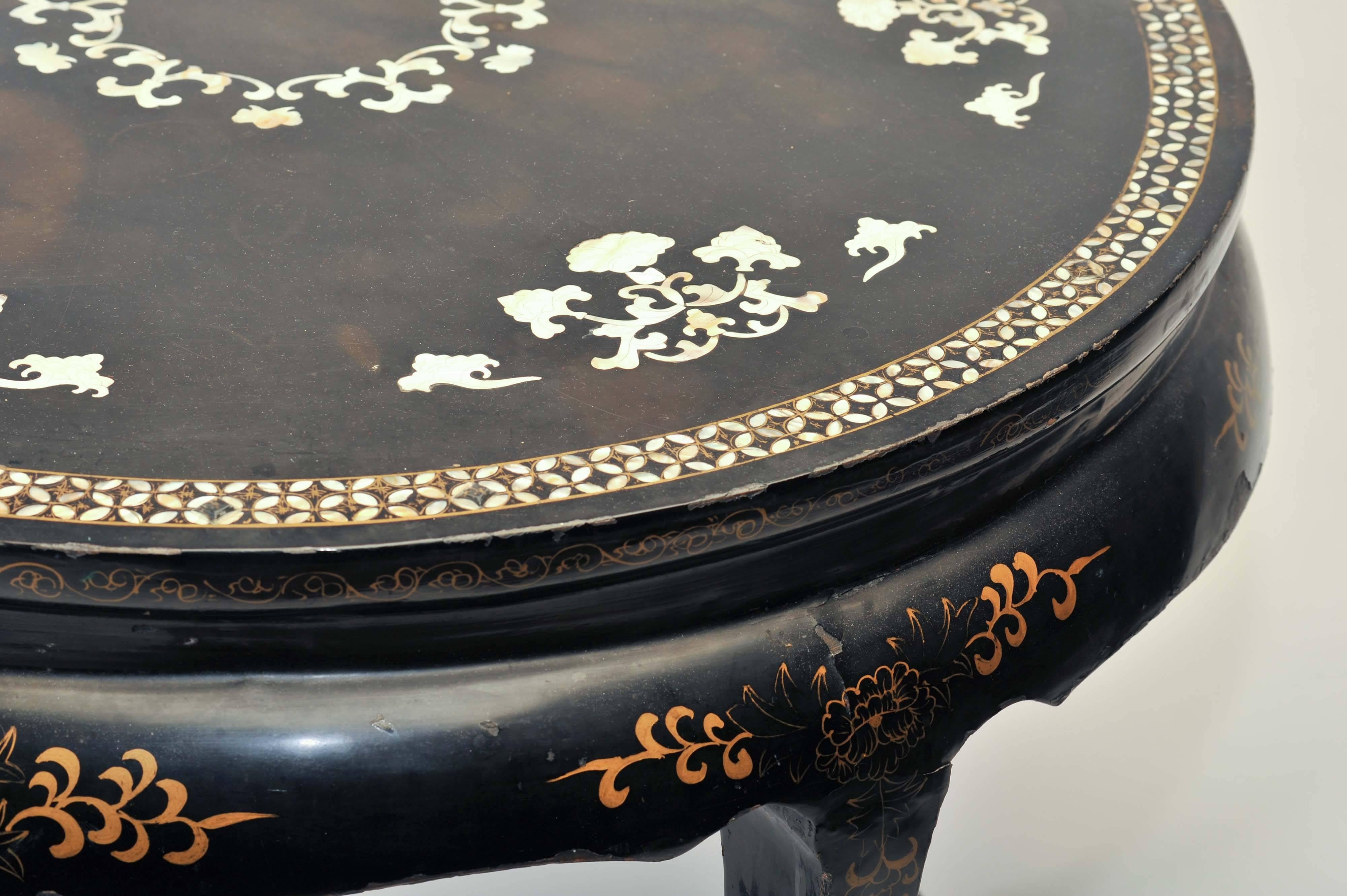 Asian 19th Century Chinese Mother-of-pearl Table