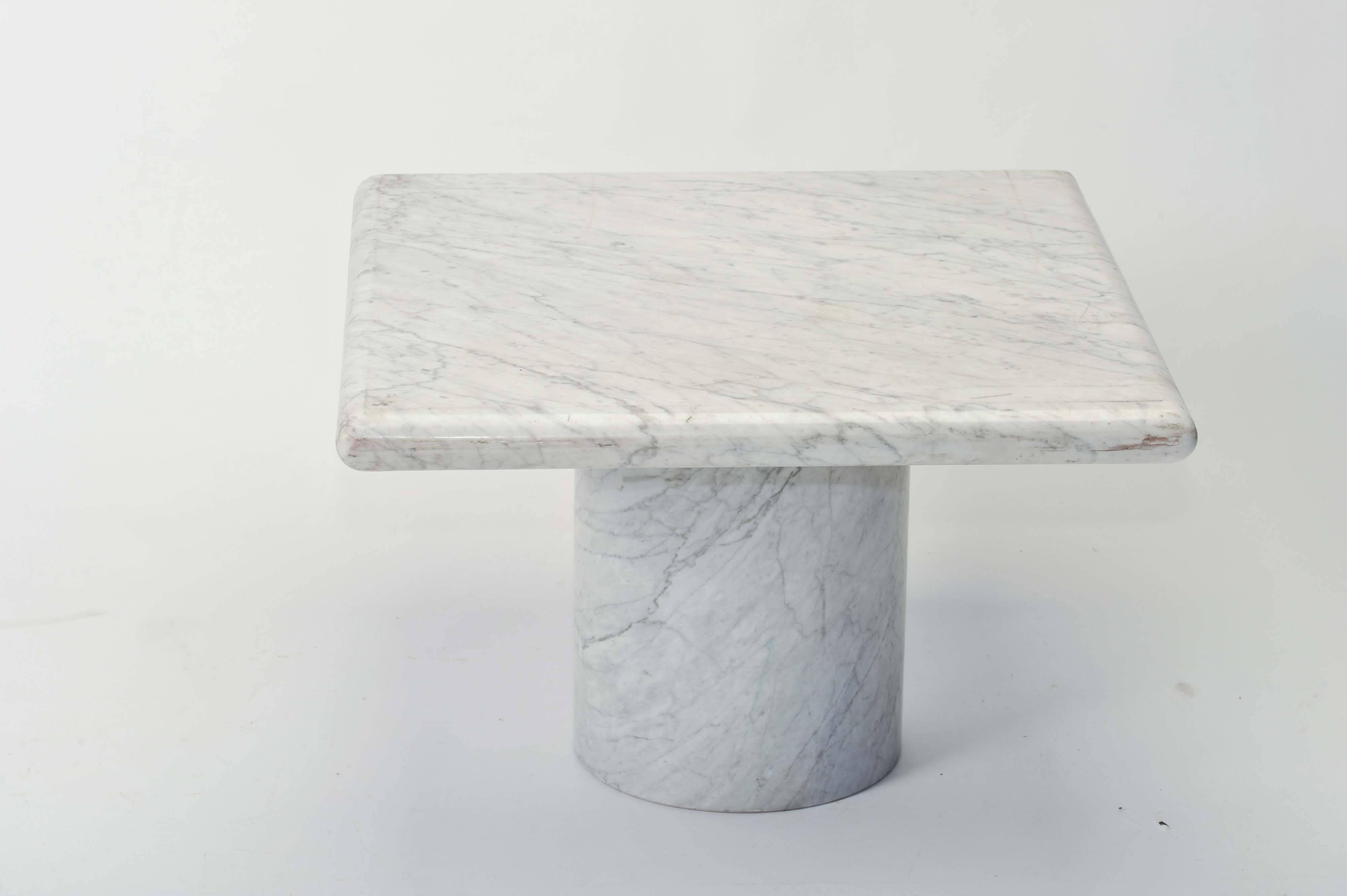 1970s Italian Solid Marble Side Table  2