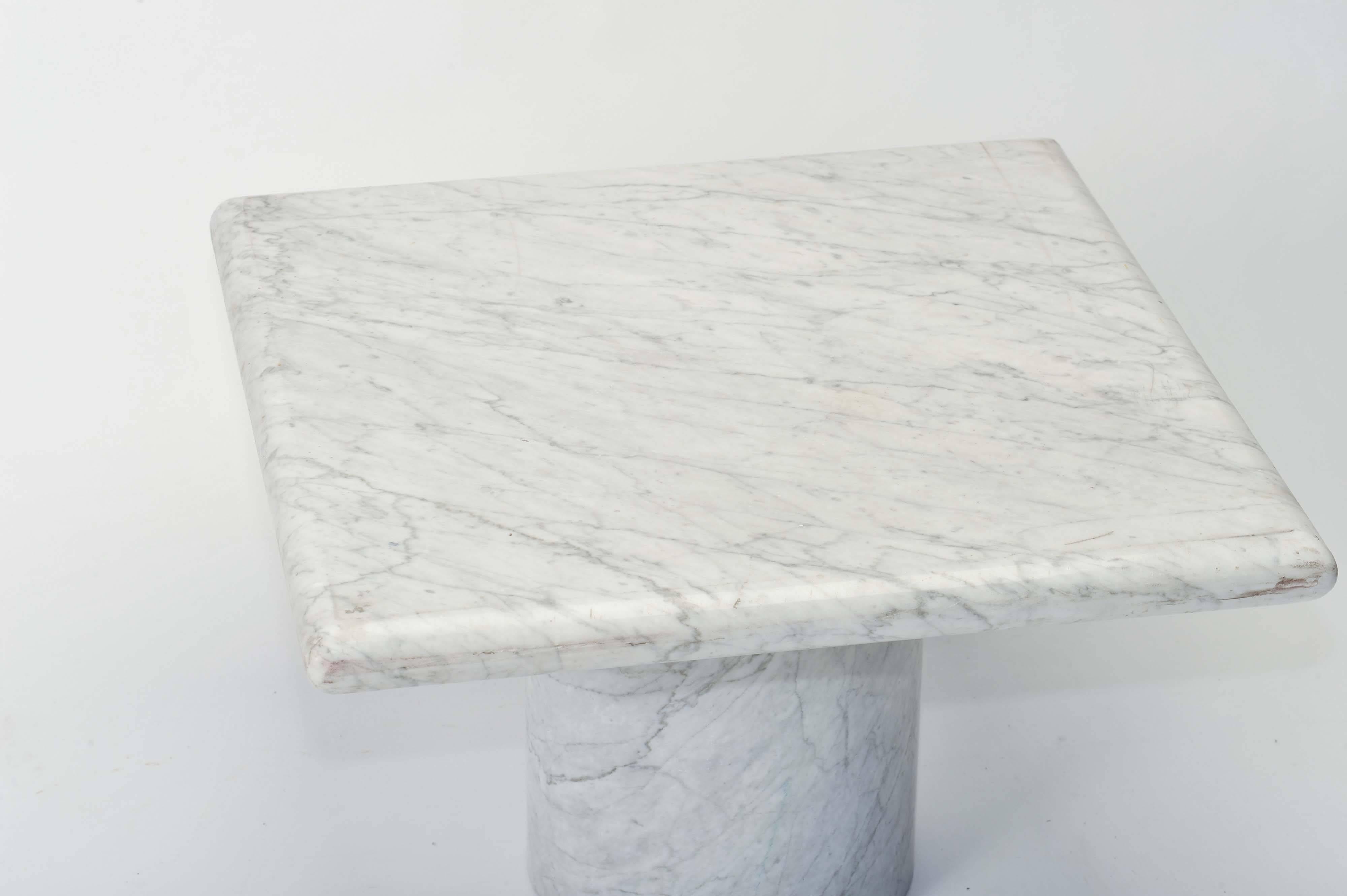 1970s Italian Solid Marble Side Table  3
