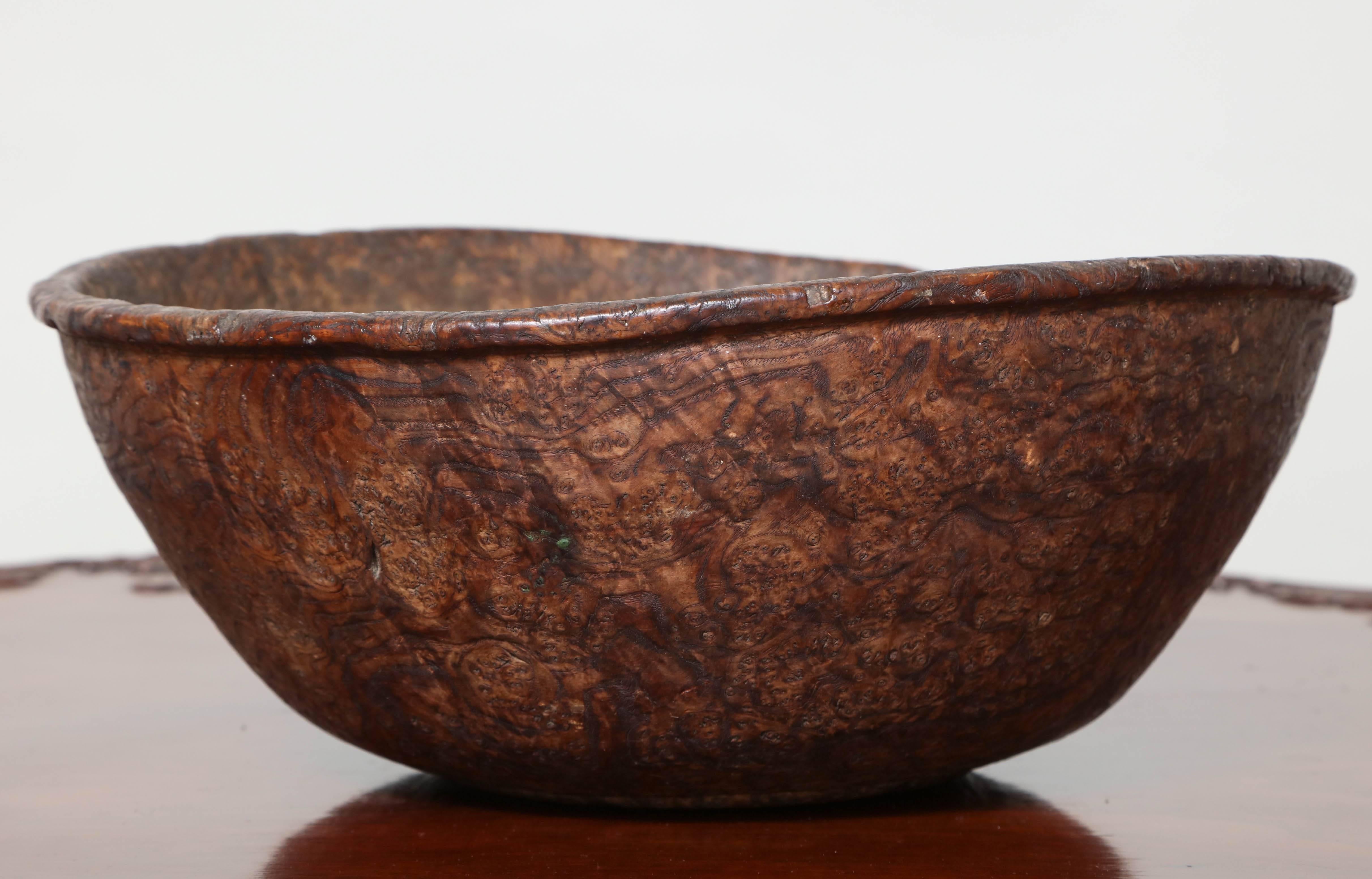 Native American 18th Century North American Burl Bowl