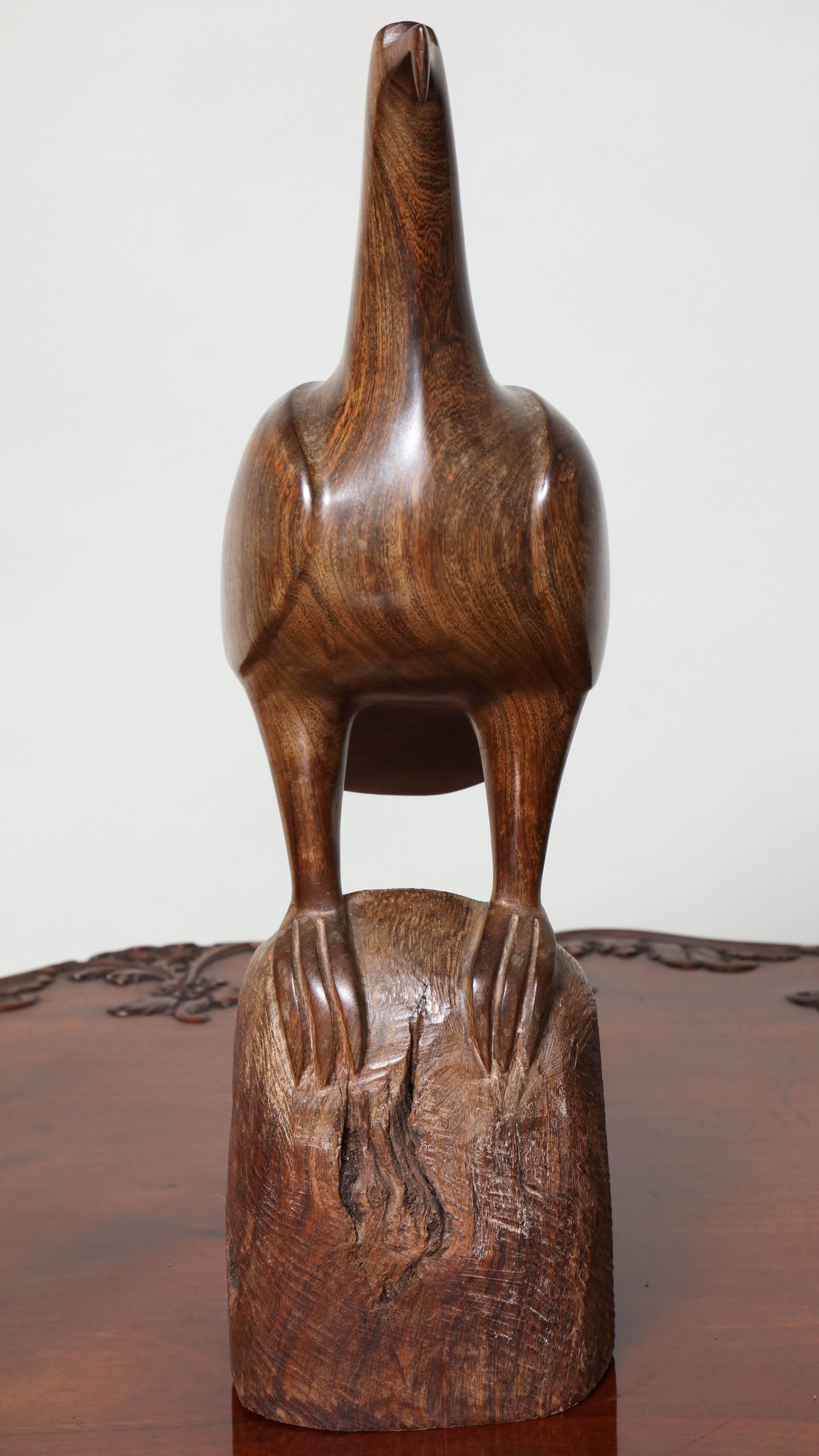 Hawaiian Koa Wood Seabird Sculpture