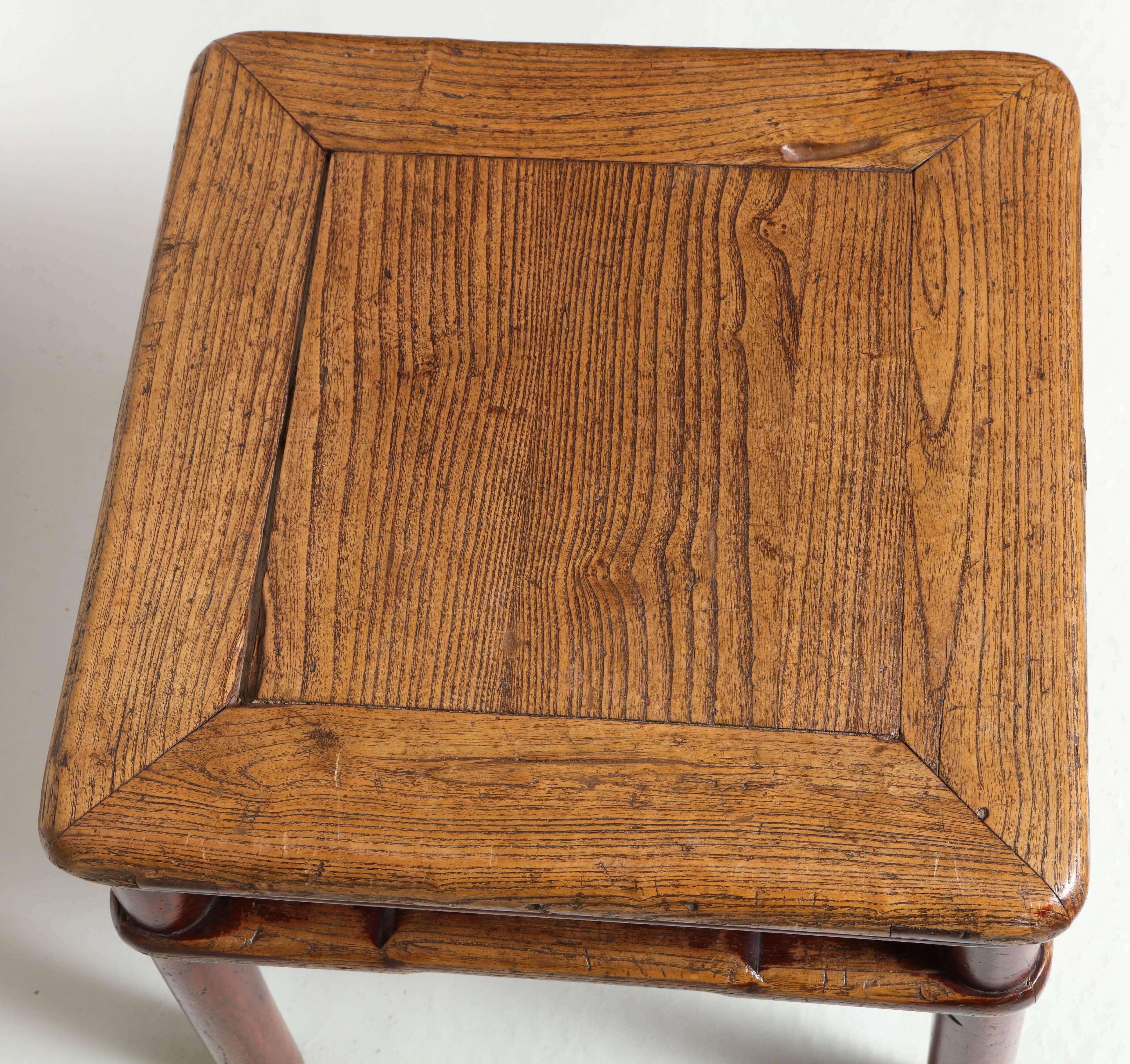 Early 19th Century Chinese Elm Stool In Good Condition In Greenwich, CT