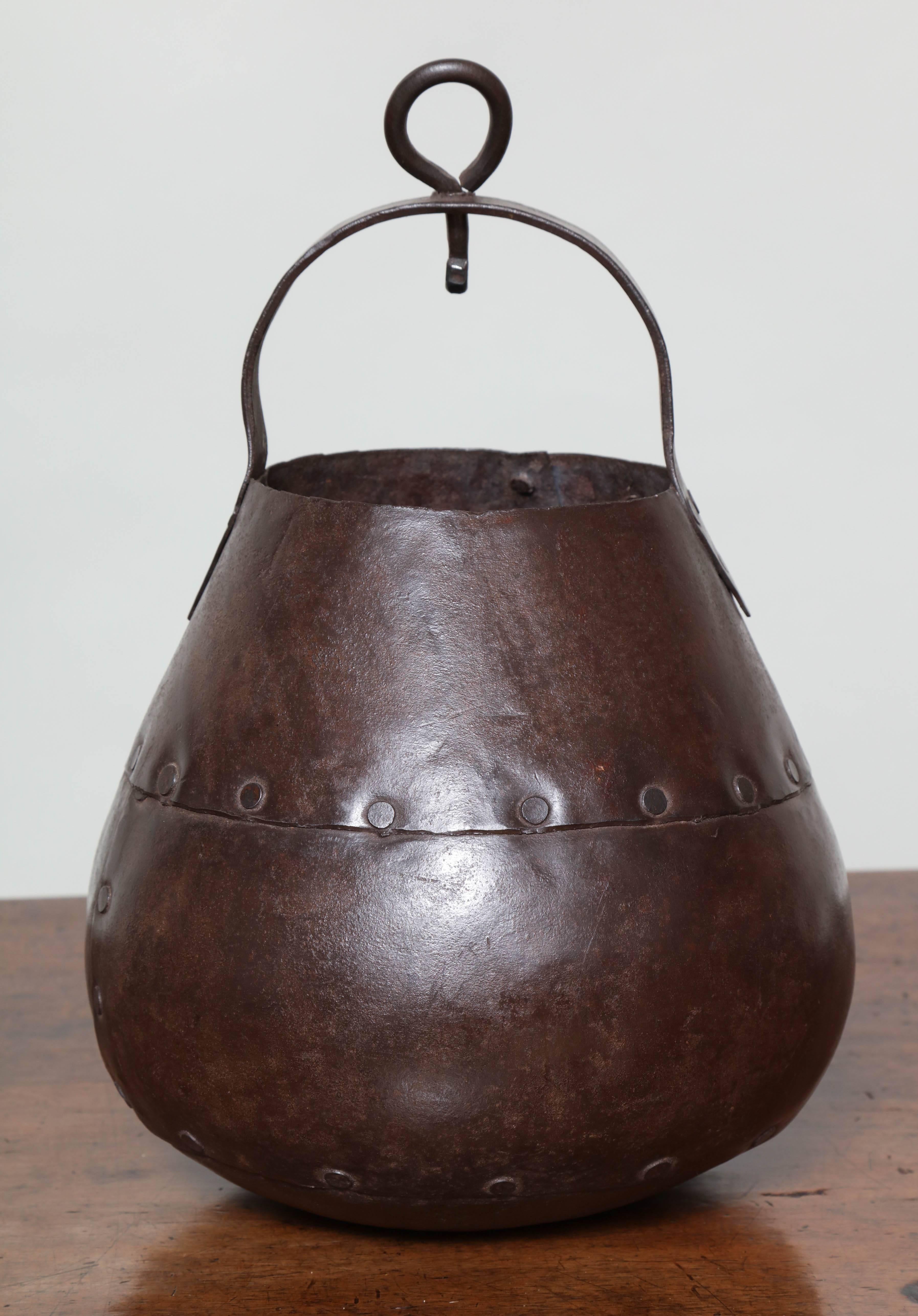 Arts and Crafts Riveted Pot For Sale 1