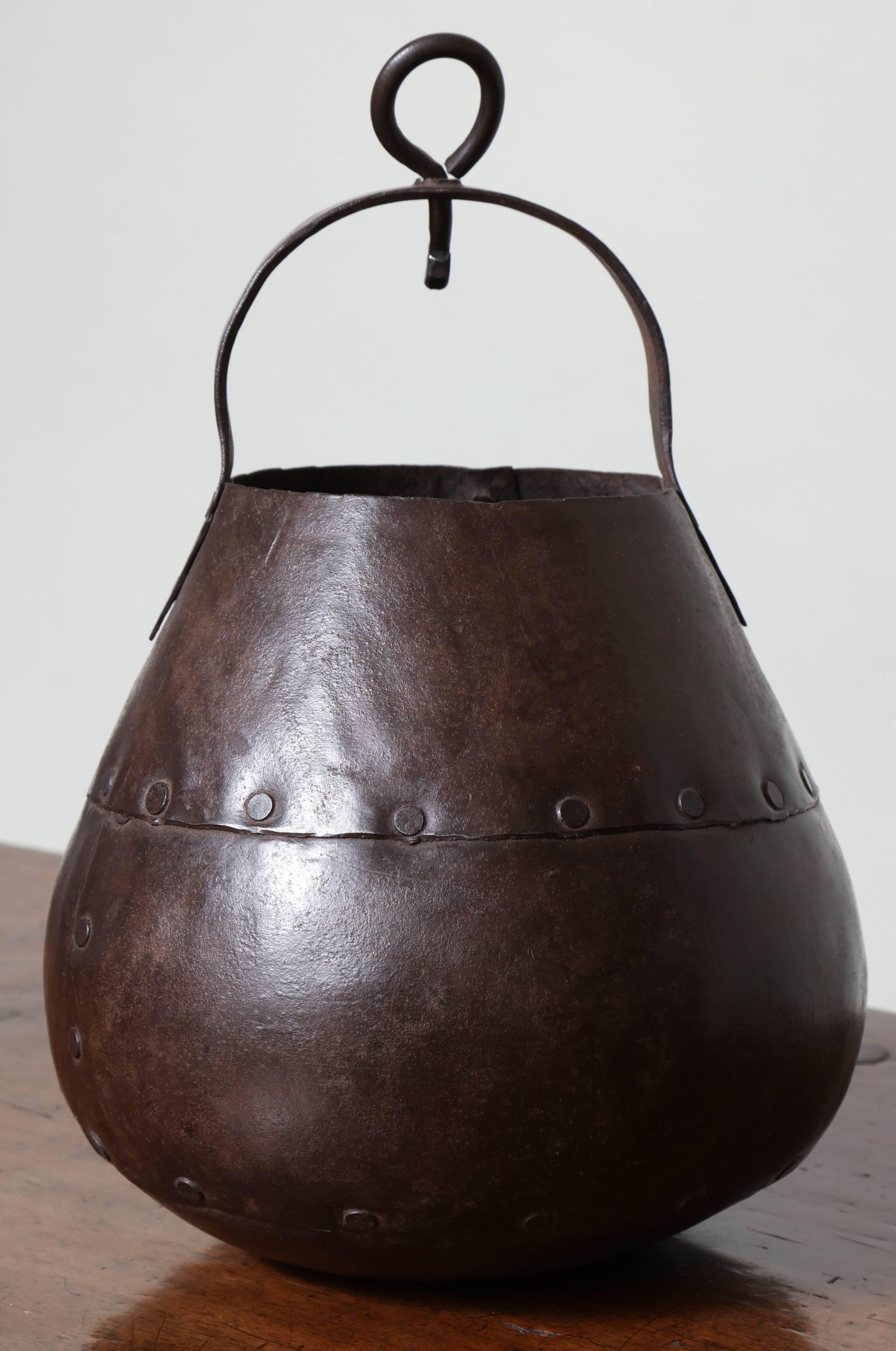 Arts and Crafts Riveted Pot For Sale 3