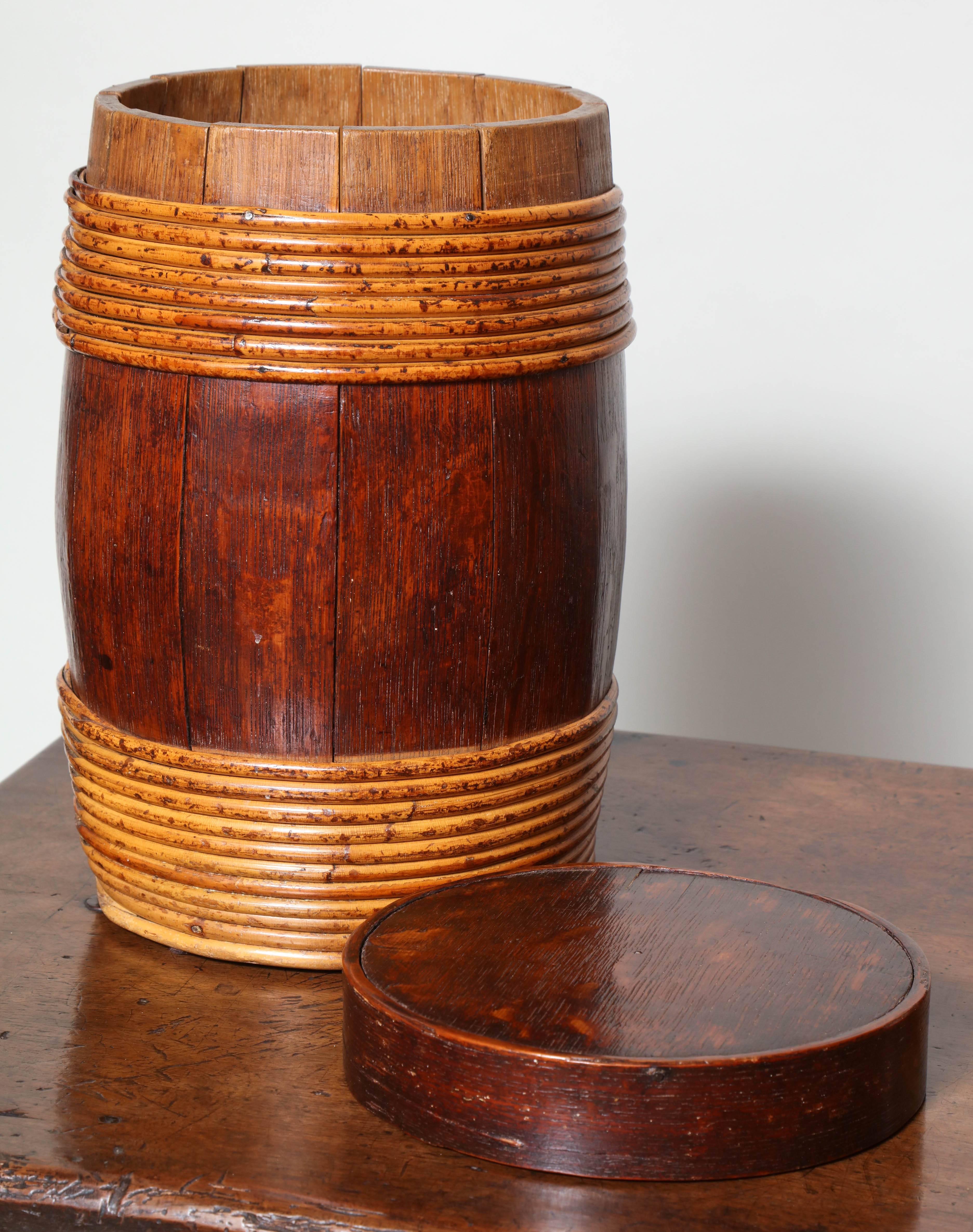 Collection of Willow Banded Treen Vessels In Excellent Condition In Greenwich, CT