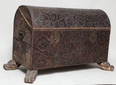 18th Century Spanish Studded Leather Chest