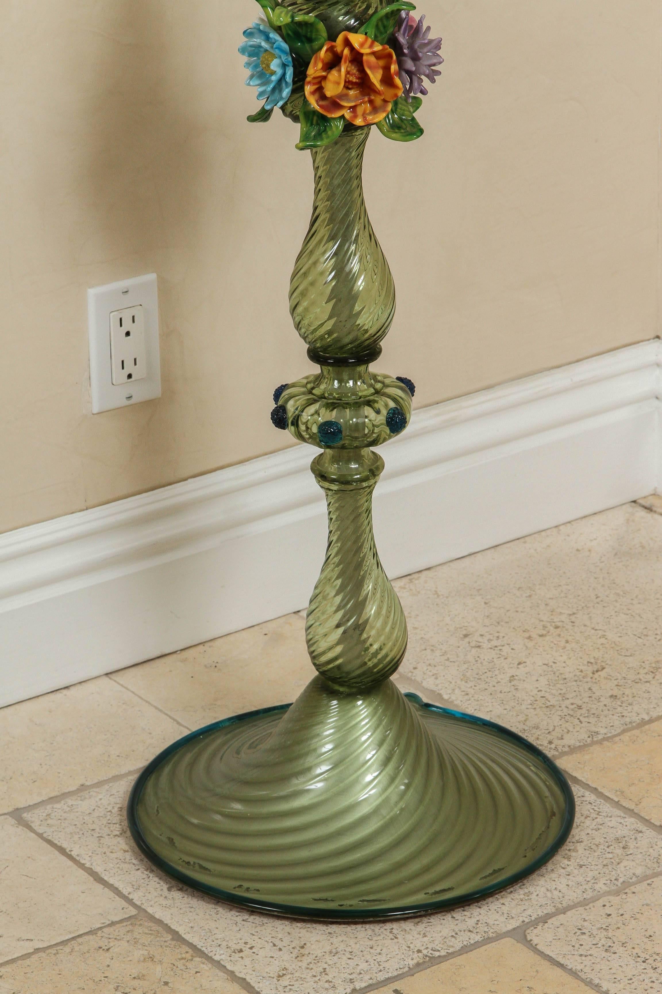 Italian Single Mid-Century Modern Murano Floor Lamp