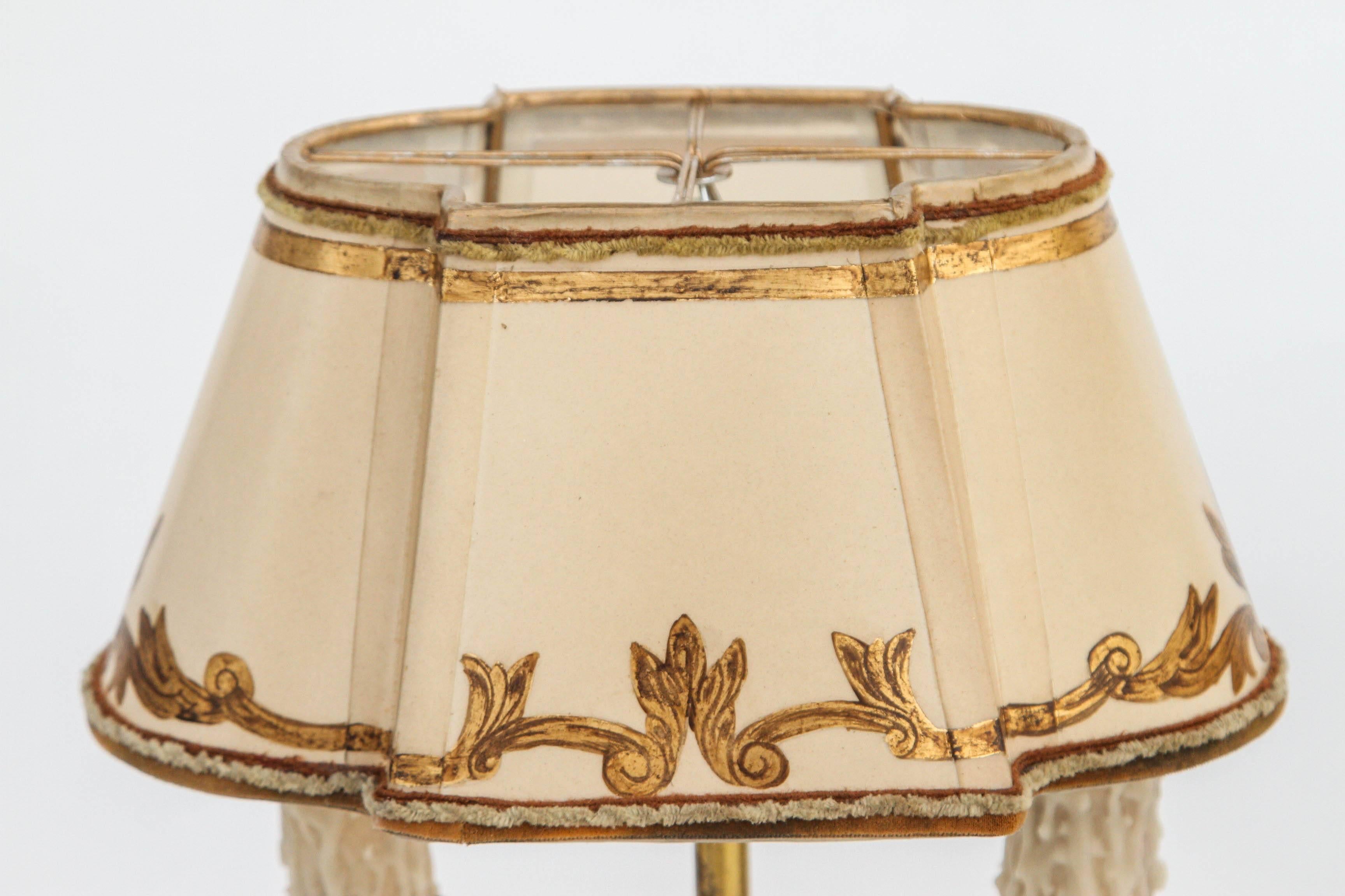 Paar französische Dor-Bronze-Kerzenlampen aus dem 19. Jahrhundert (Französisch) im Angebot