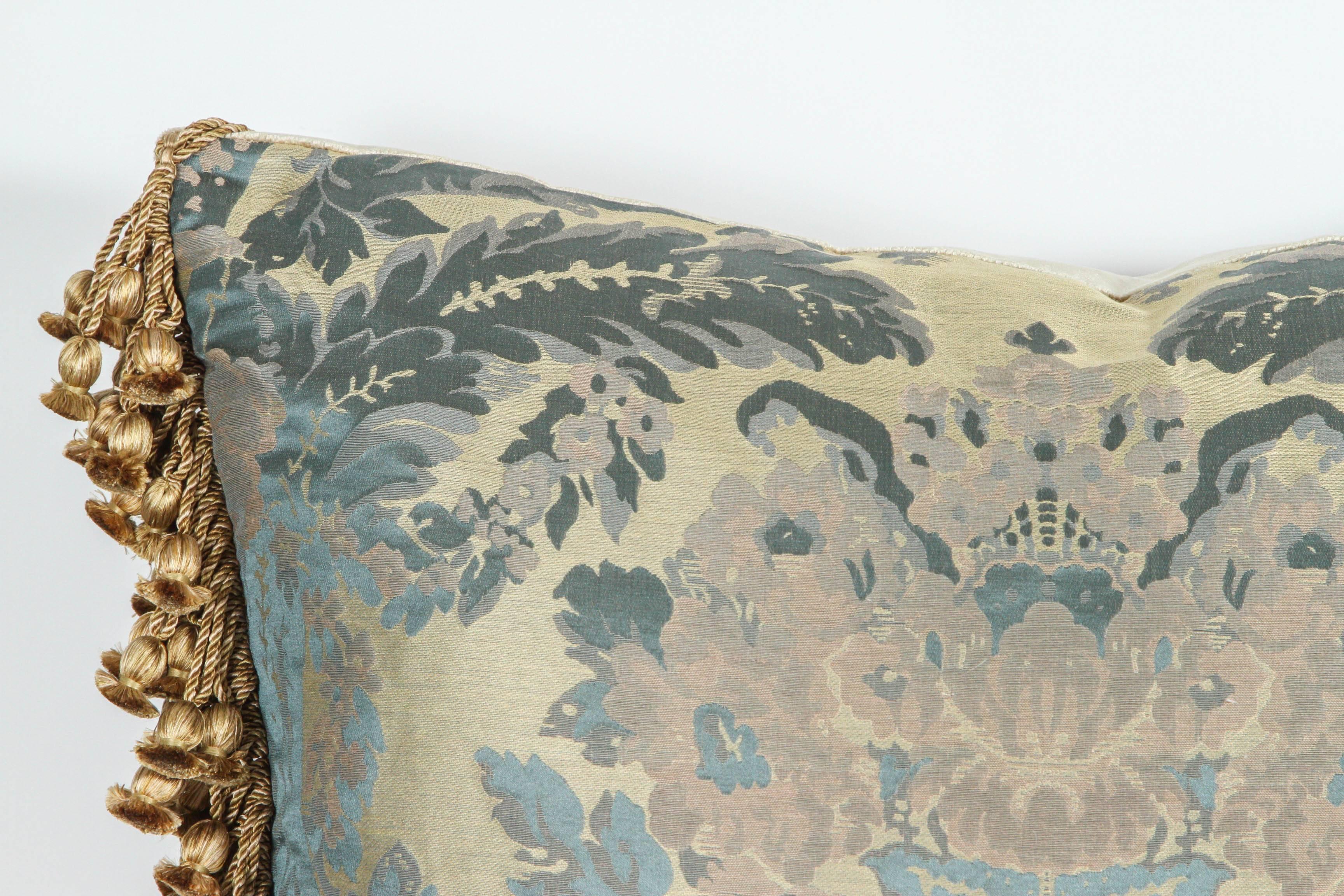 American Pair of Luigi Bevilacqua Silk Brocade Pillows