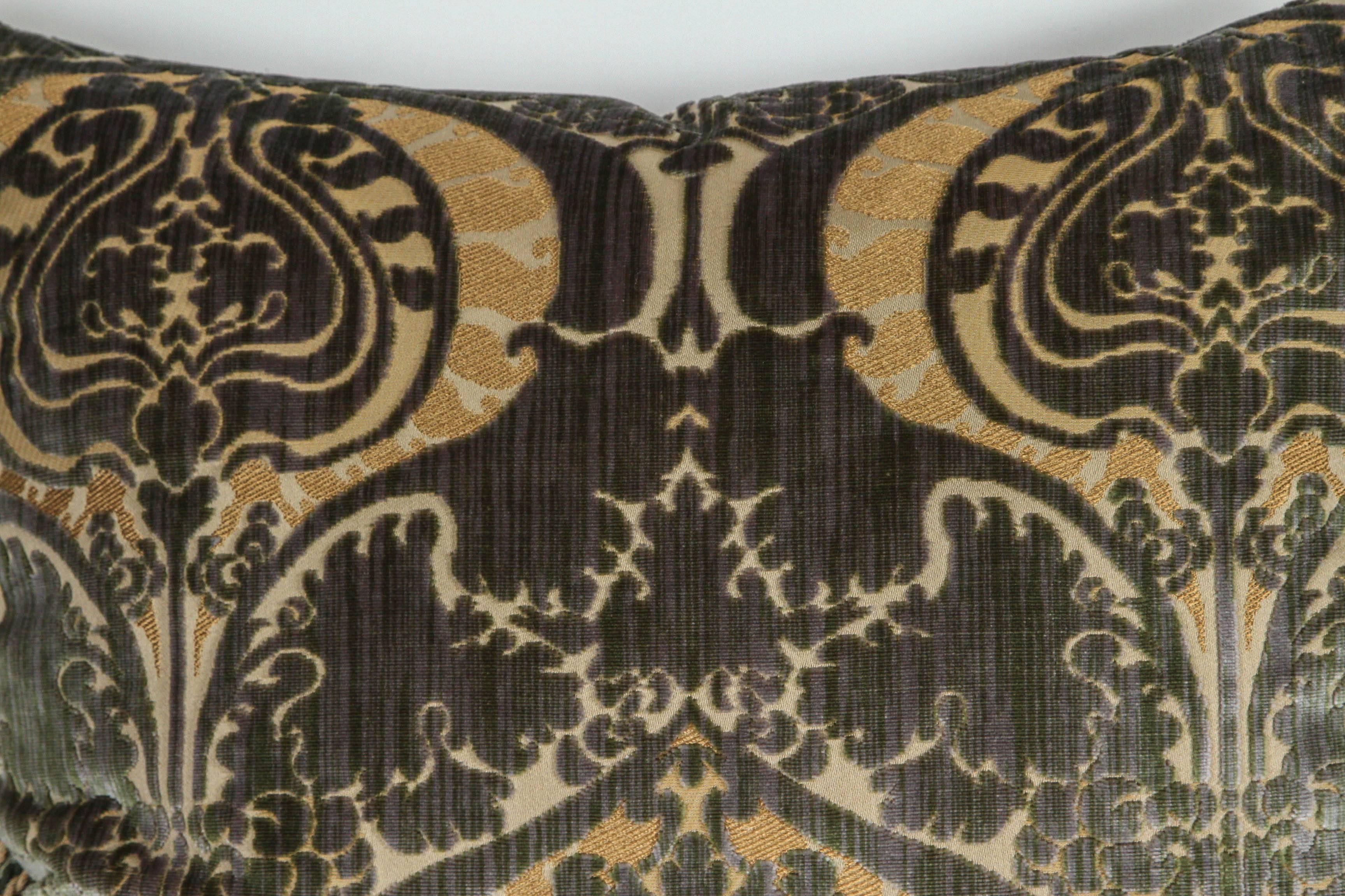 American Pair of Luigi Bevilacqua Silk Velvet Pillows For Sale